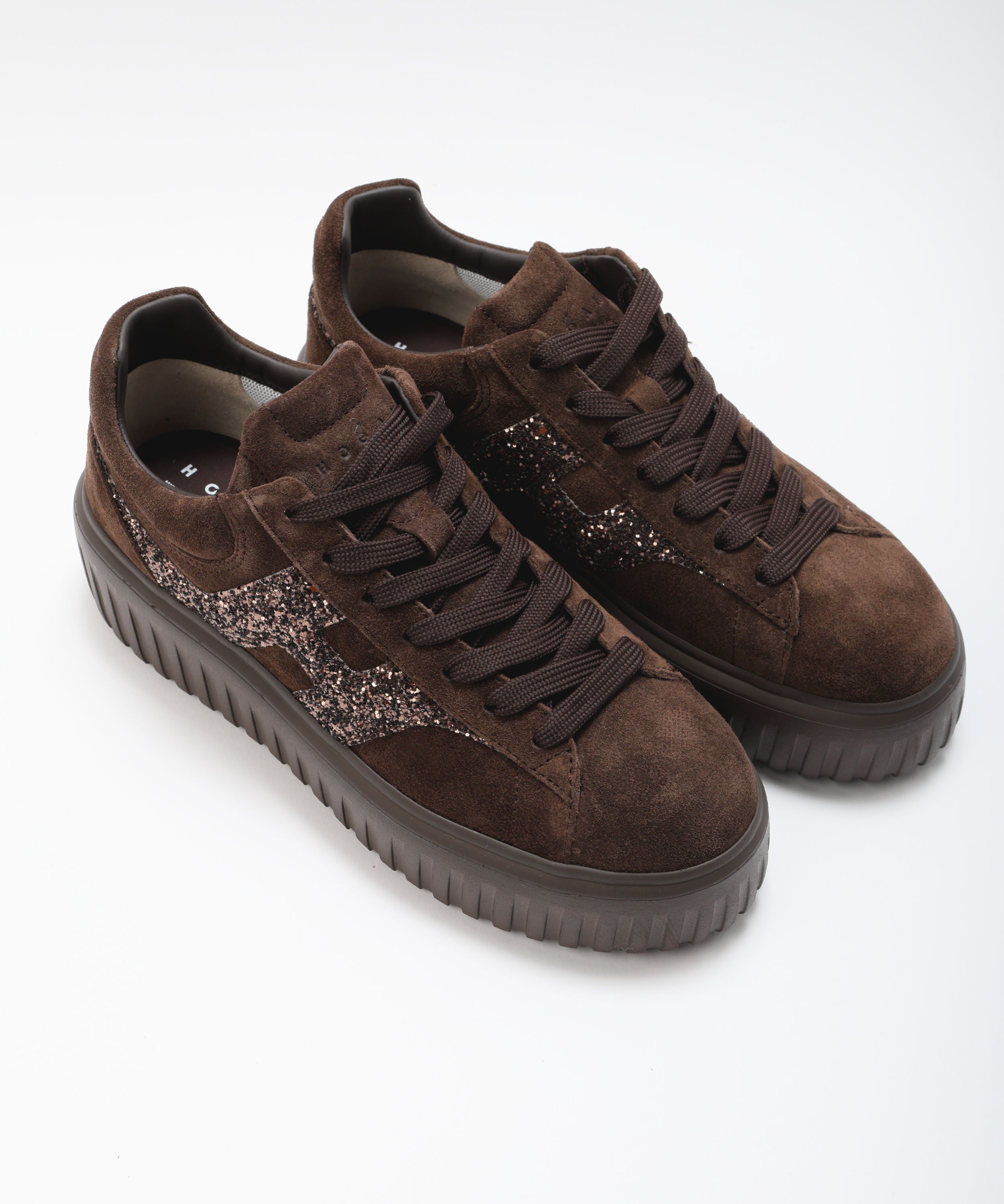 HOGAN  Sneakers con logo glitterato
