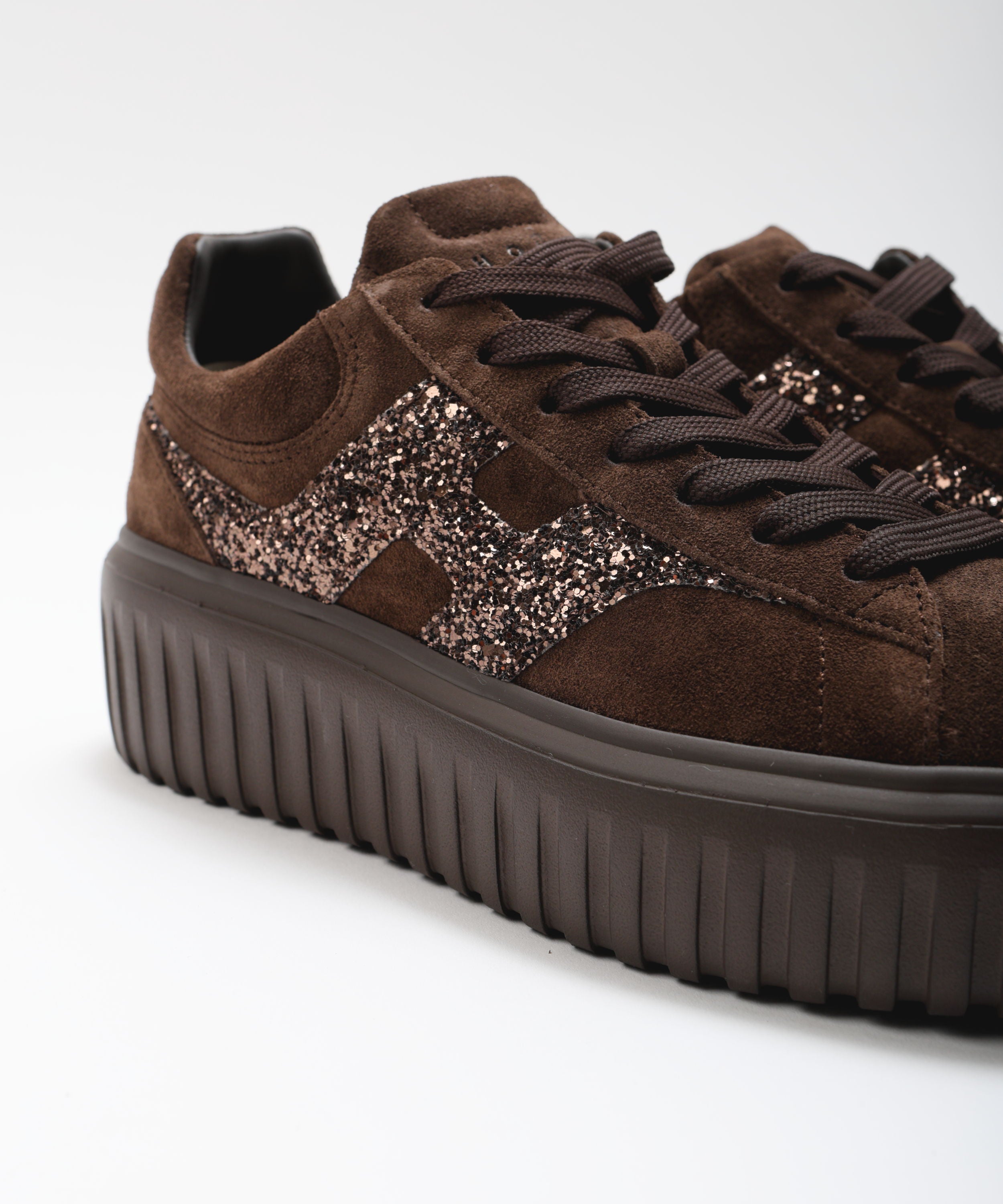 HOGAN  Sneakers con logo glitterato
