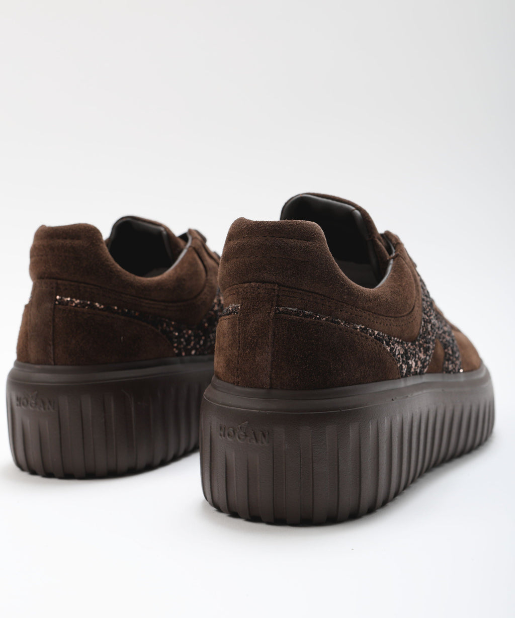 HOGAN  Sneakers con logo glitterato