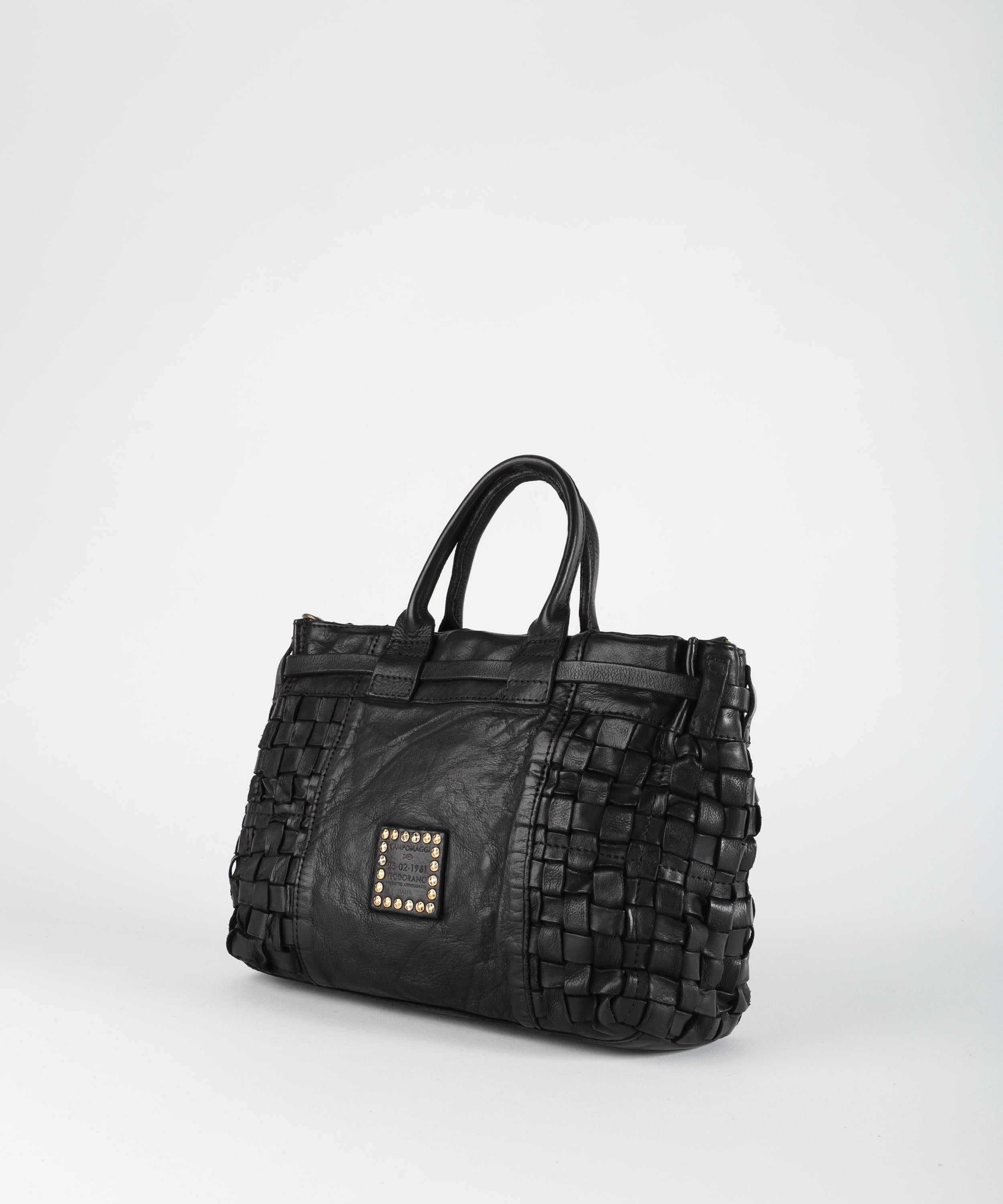 CAMPOMAGGI Shopper piccola intrecciata
