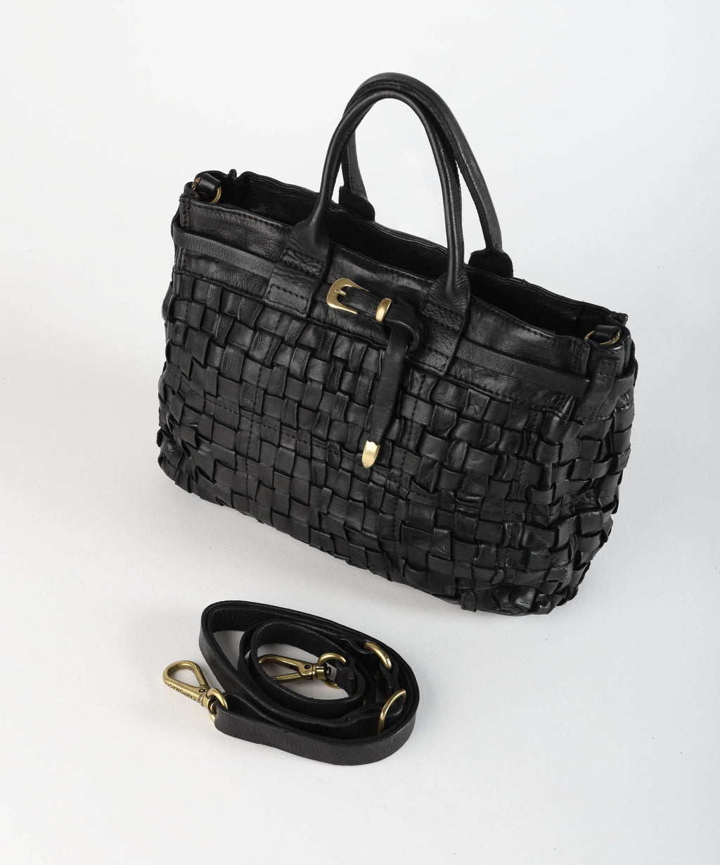 CAMPOMAGGI Shopper piccola intrecciata