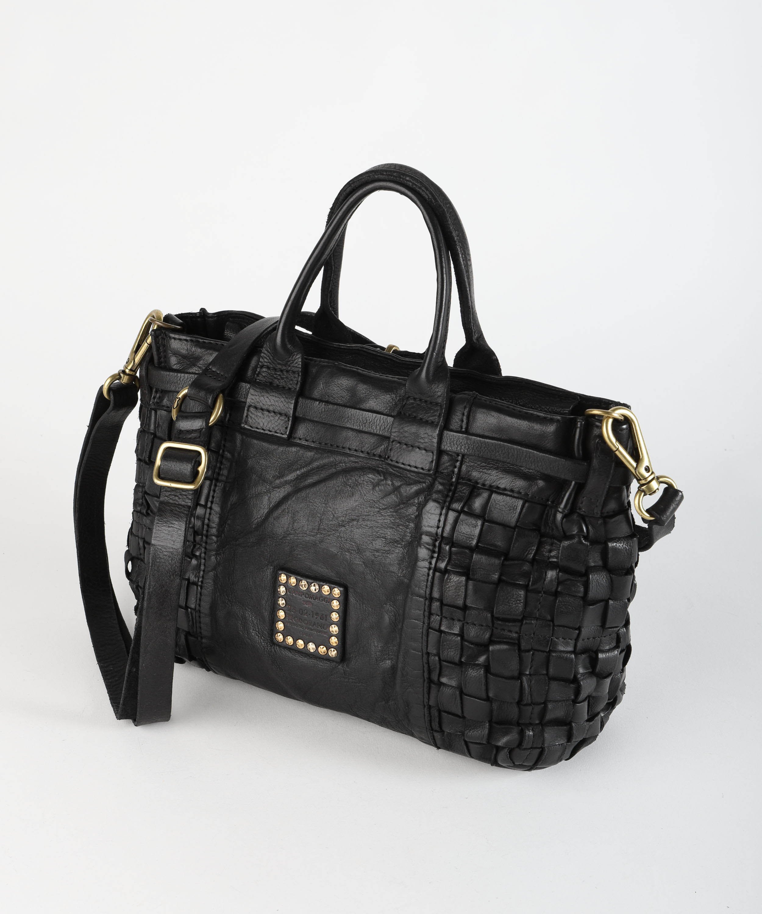 CAMPOMAGGI Shopper piccola intrecciata