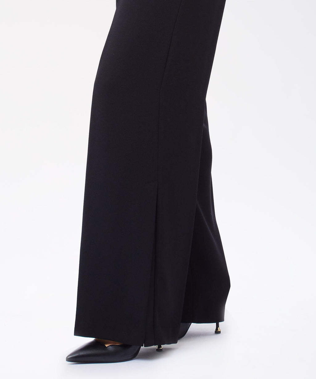 LIUJO BLACK Pantaloni palazzo in envers satin