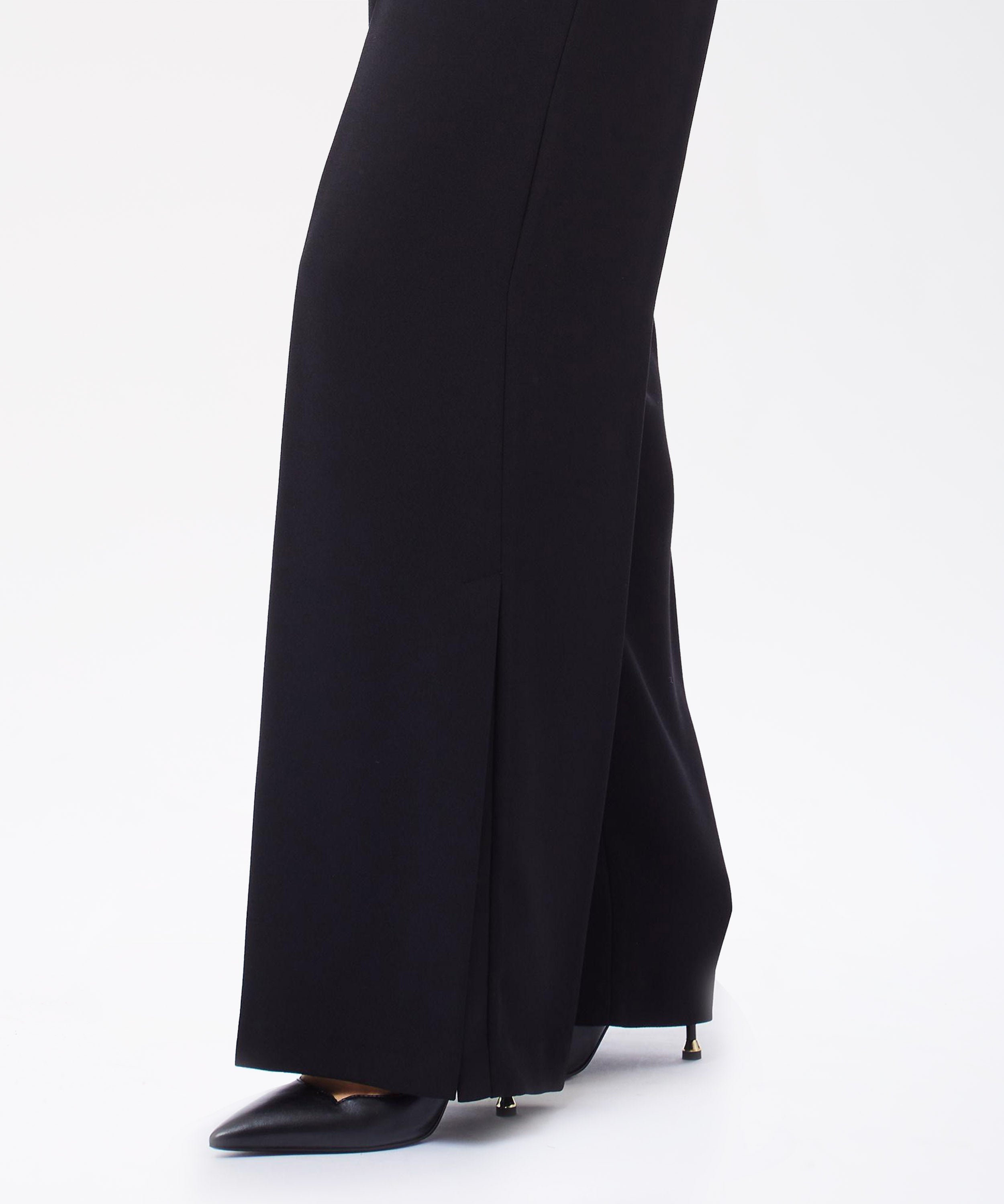 LIUJO BLACK Pantaloni palazzo in envers satin