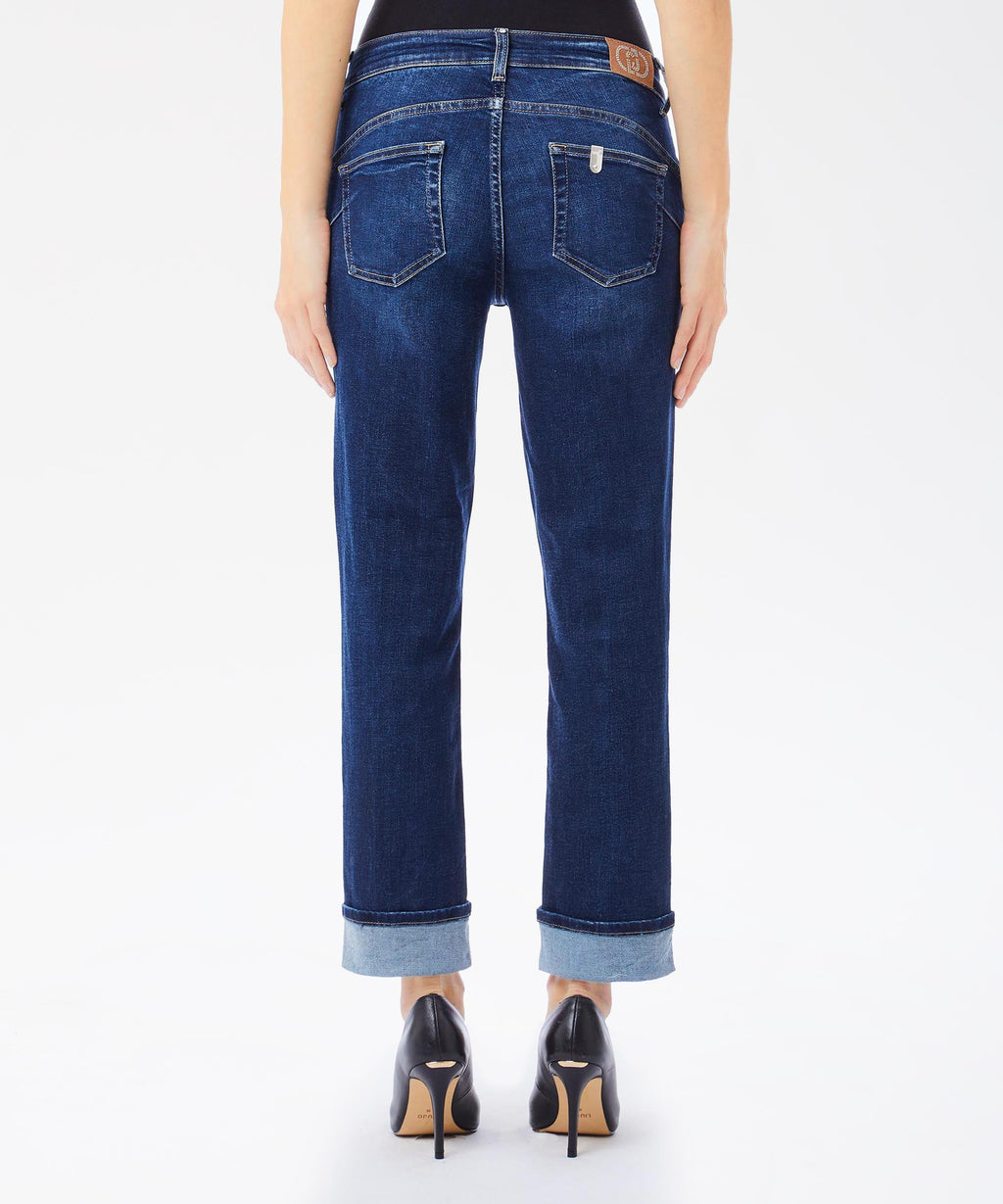 LIUJO denim Jeans skinny con spilla gioiello