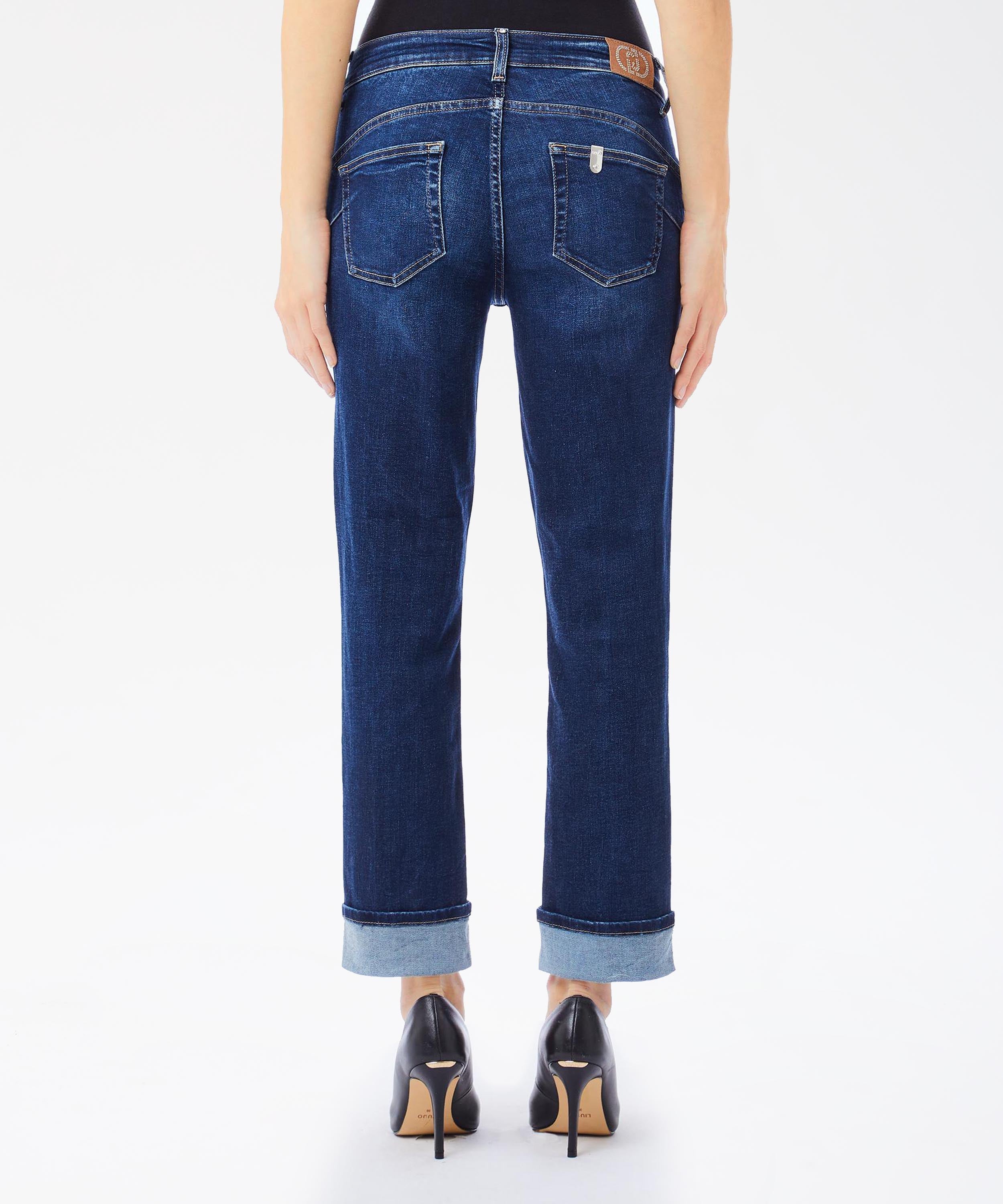 LIUJO denim Jeans skinny con spilla gioiello