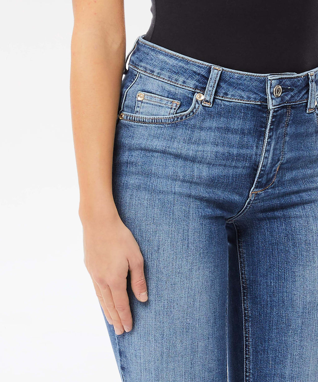 LIUJO denim Jeans skinny a vita alta