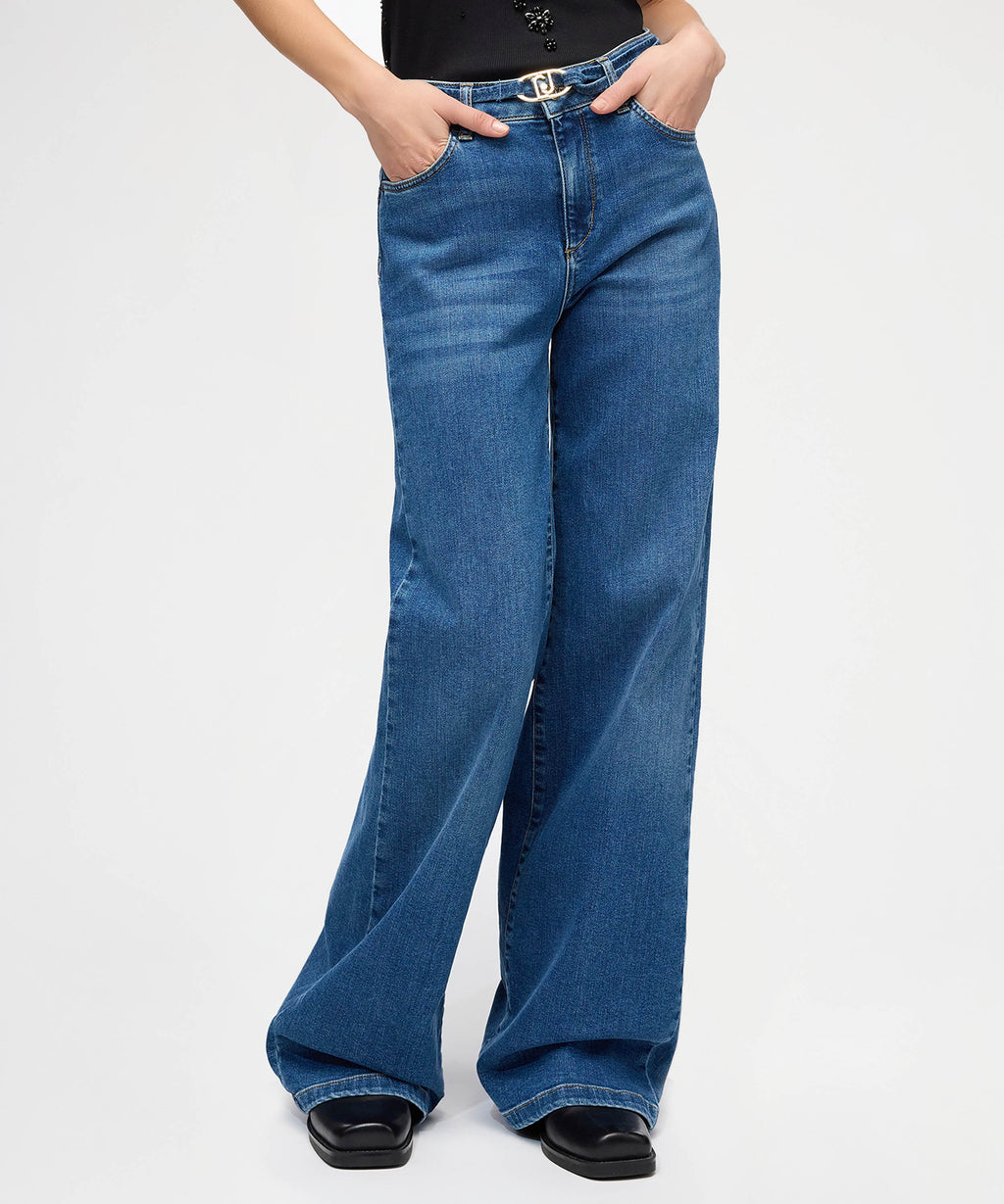 LIUJO denim Jeans flare bubble