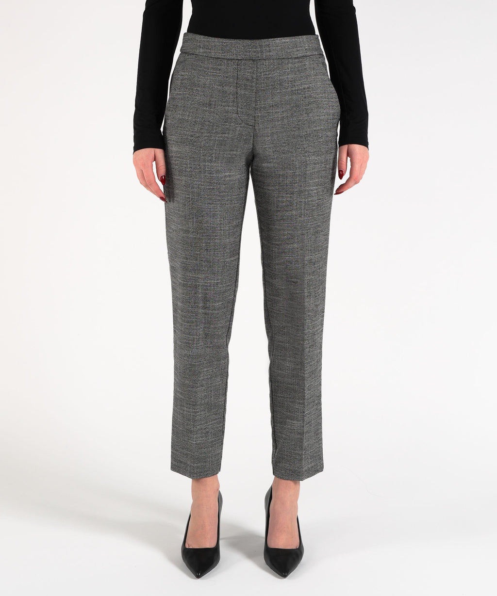 KAOS Pantaloni Donna a Sigaretta con Elastico in Vita e Zip Laterale