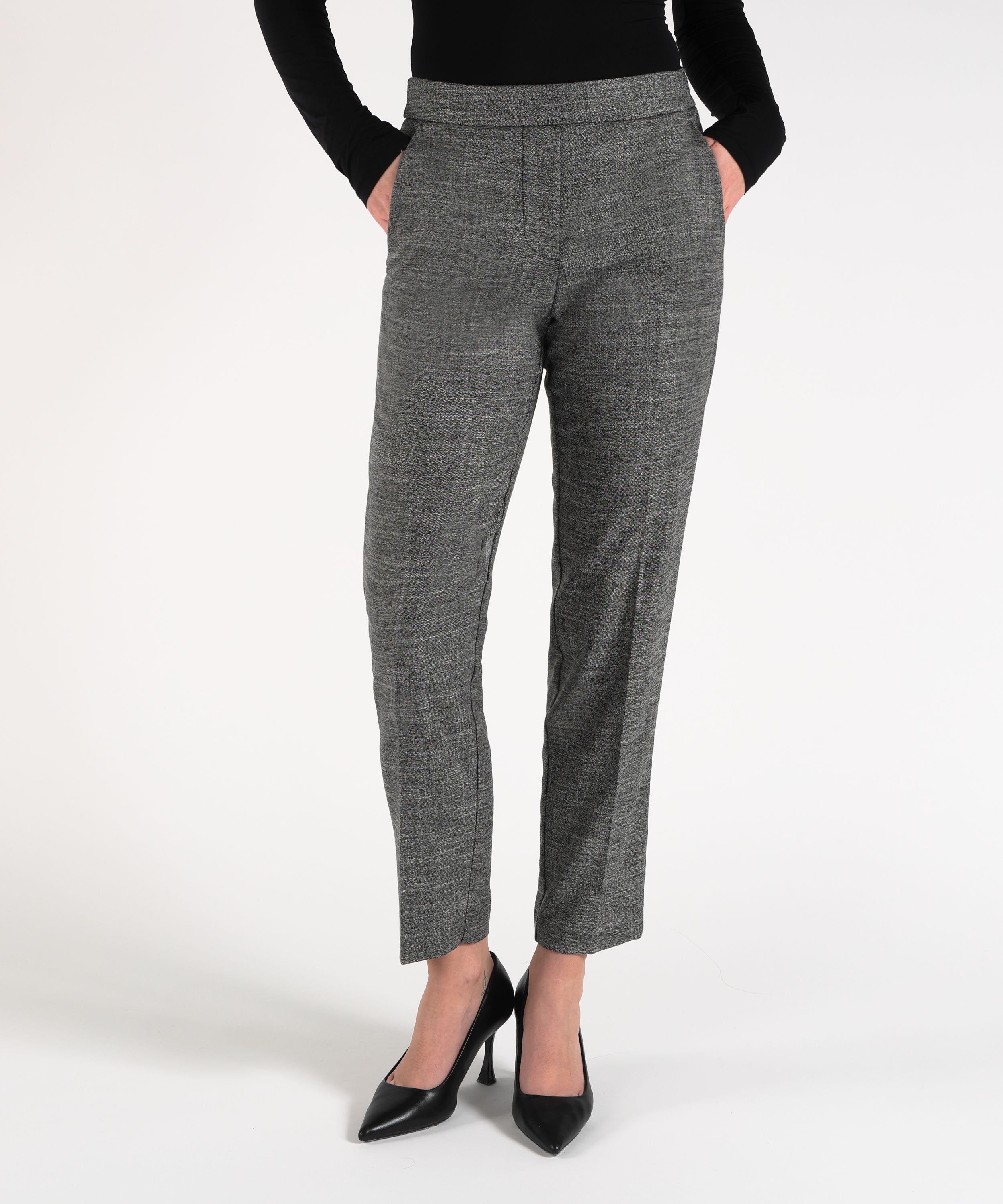 KAOS Pantaloni Donna a Sigaretta con Elastico in Vita e Zip Laterale