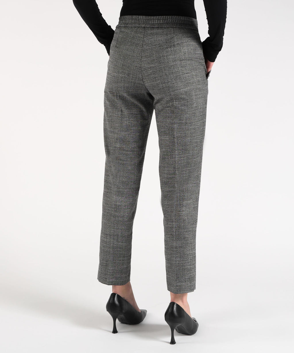 KAOS Pantaloni Donna a Sigaretta con Elastico in Vita e Zip Laterale