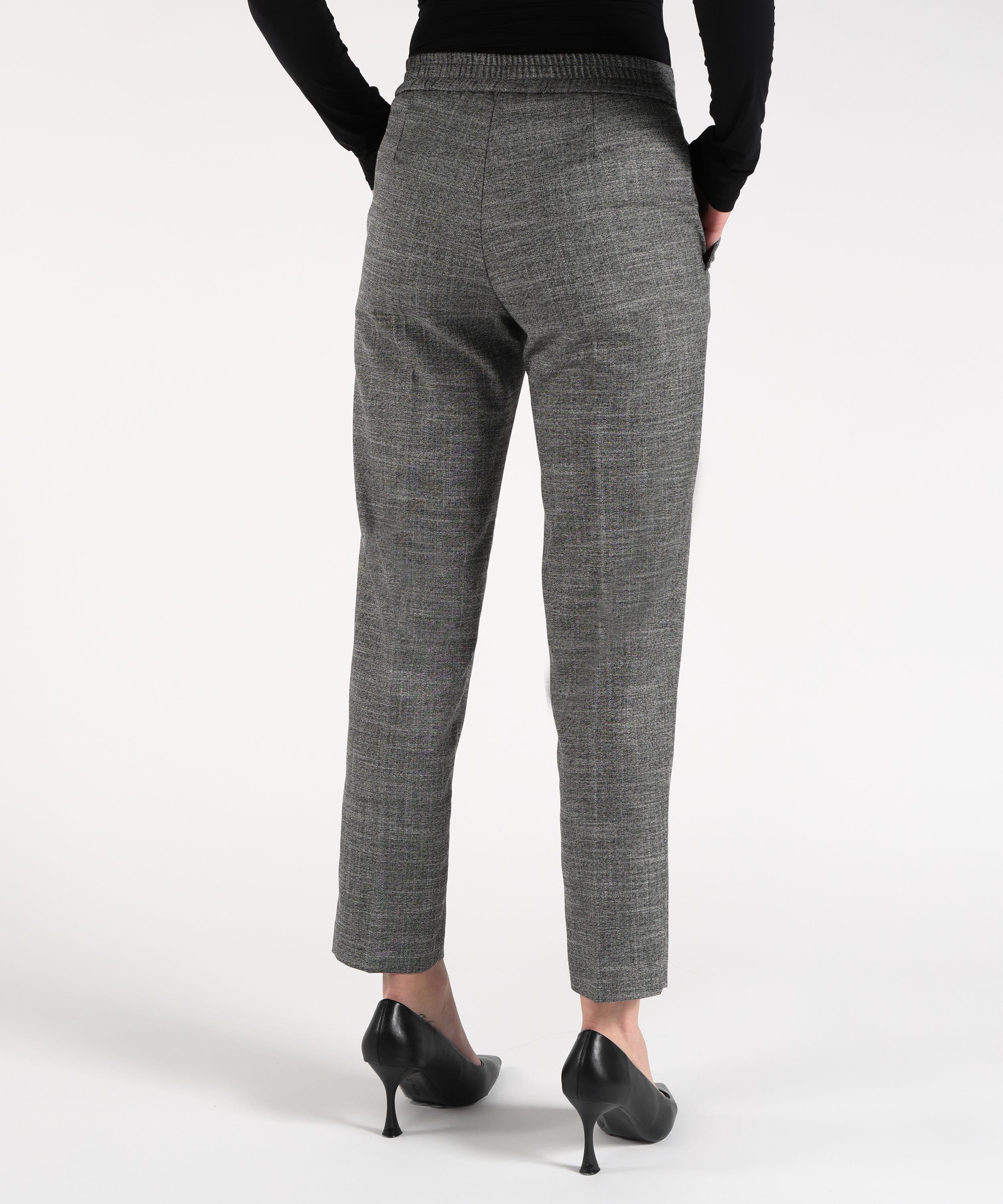 KAOS Pantaloni Donna a Sigaretta con Elastico in Vita e Zip Laterale