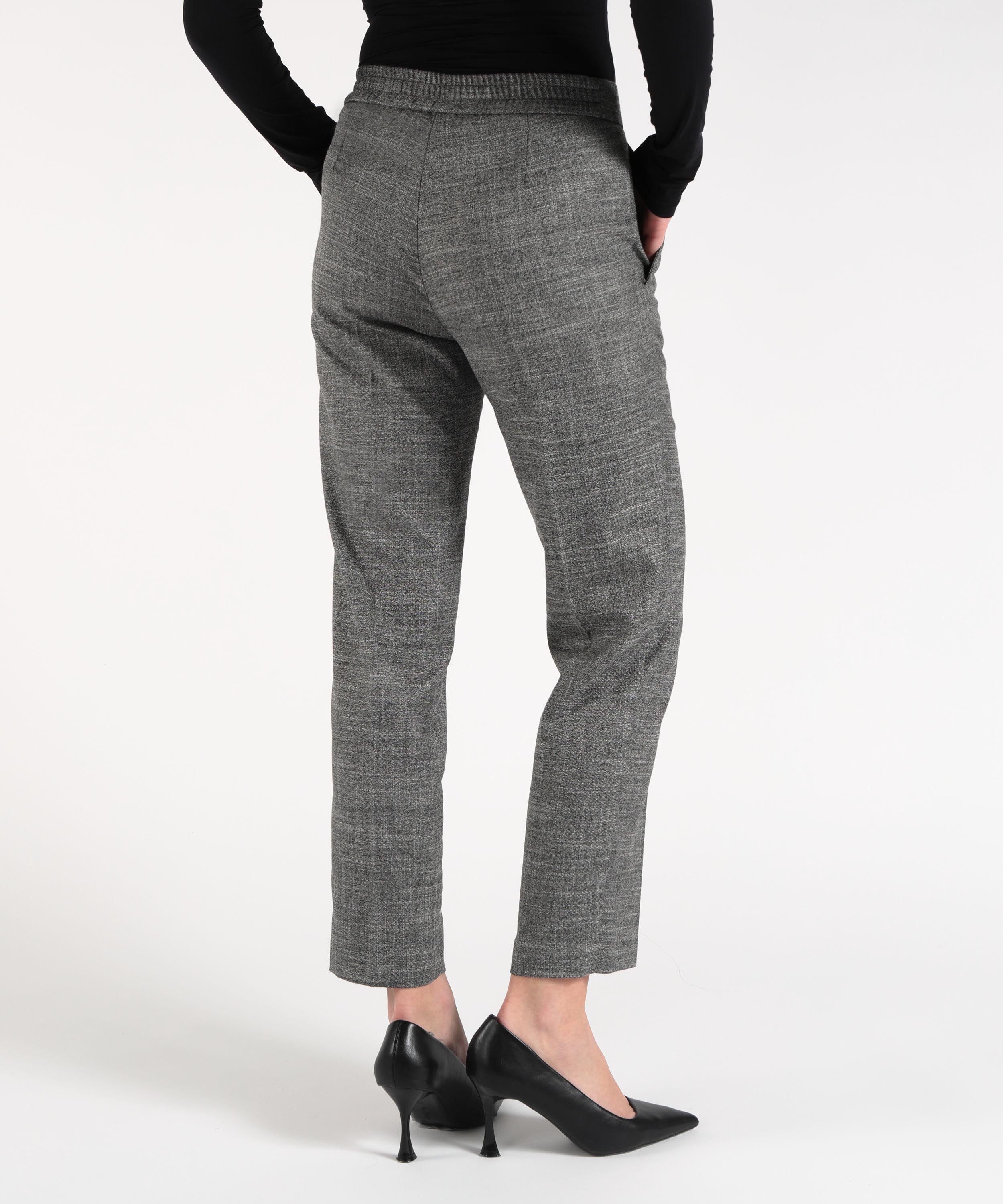 KAOS Pantaloni Donna a Sigaretta con Elastico in Vita e Zip Laterale