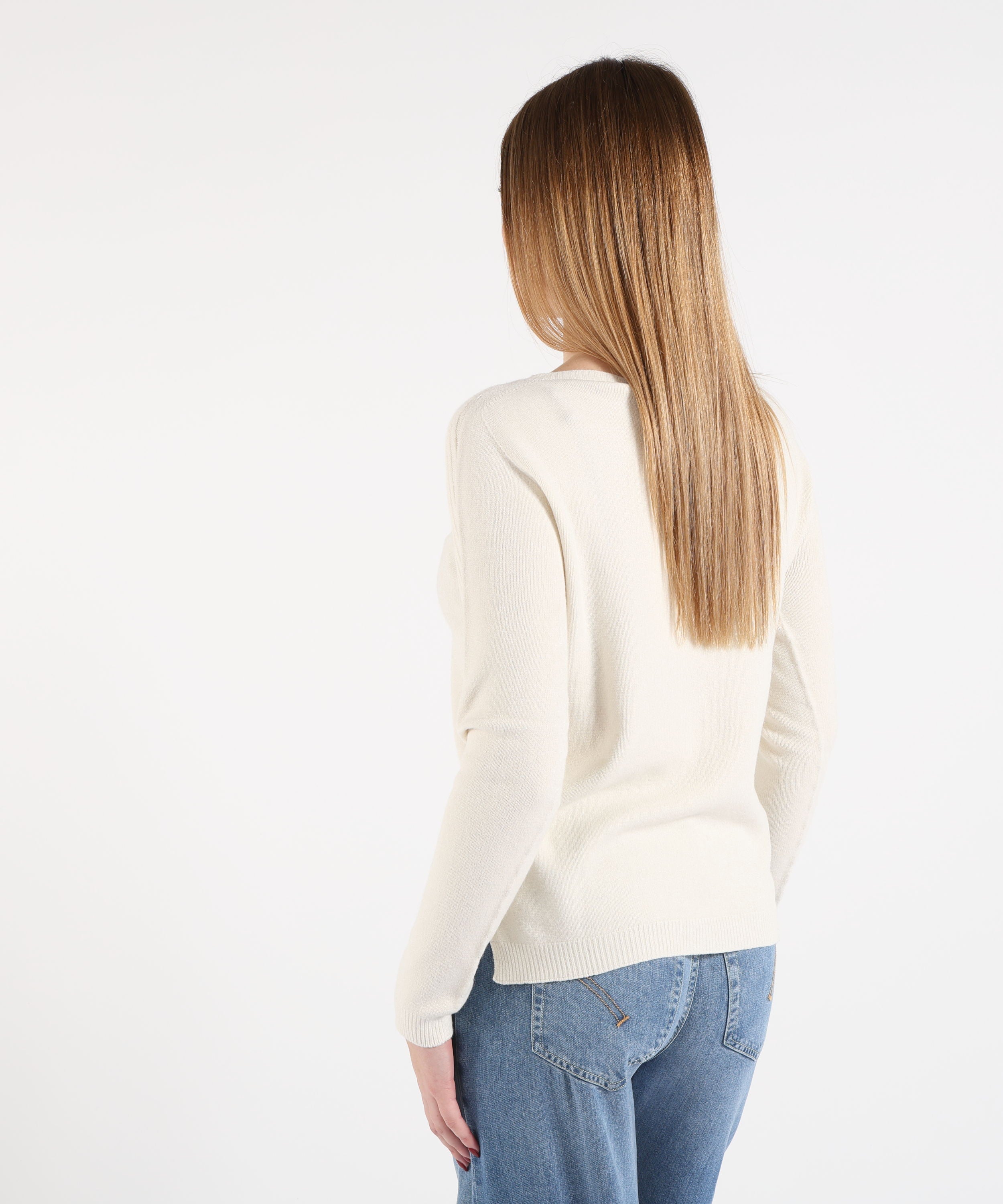 KAOS Maglia Donna con Scollo a Barchetta e Motivo Diagonale