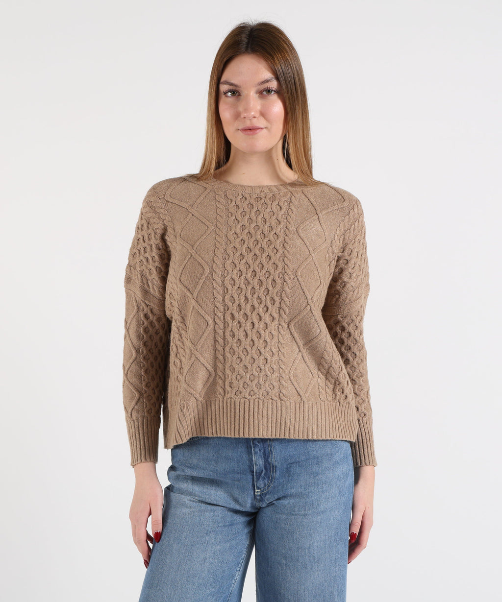 KAOS Blusa Donna Casual in Misto Seta a Righe con Scollo a V