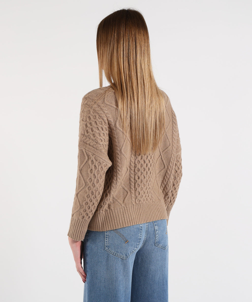 KAOS Blusa Donna Casual in Misto Seta a Righe con Scollo a V