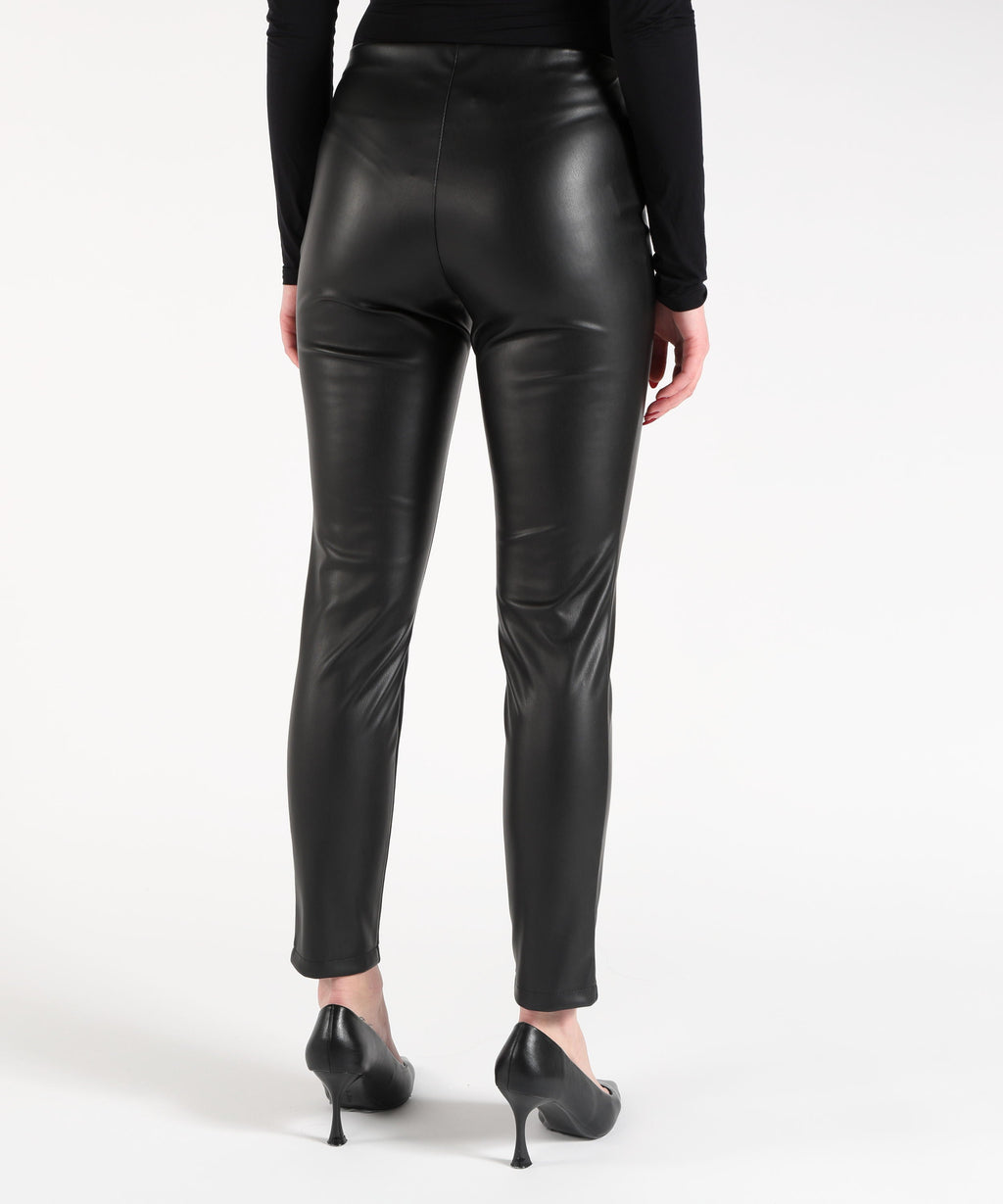 KAOS Pantalone Donna Modello Leggings con Elastico in Vita e Zip Laterale