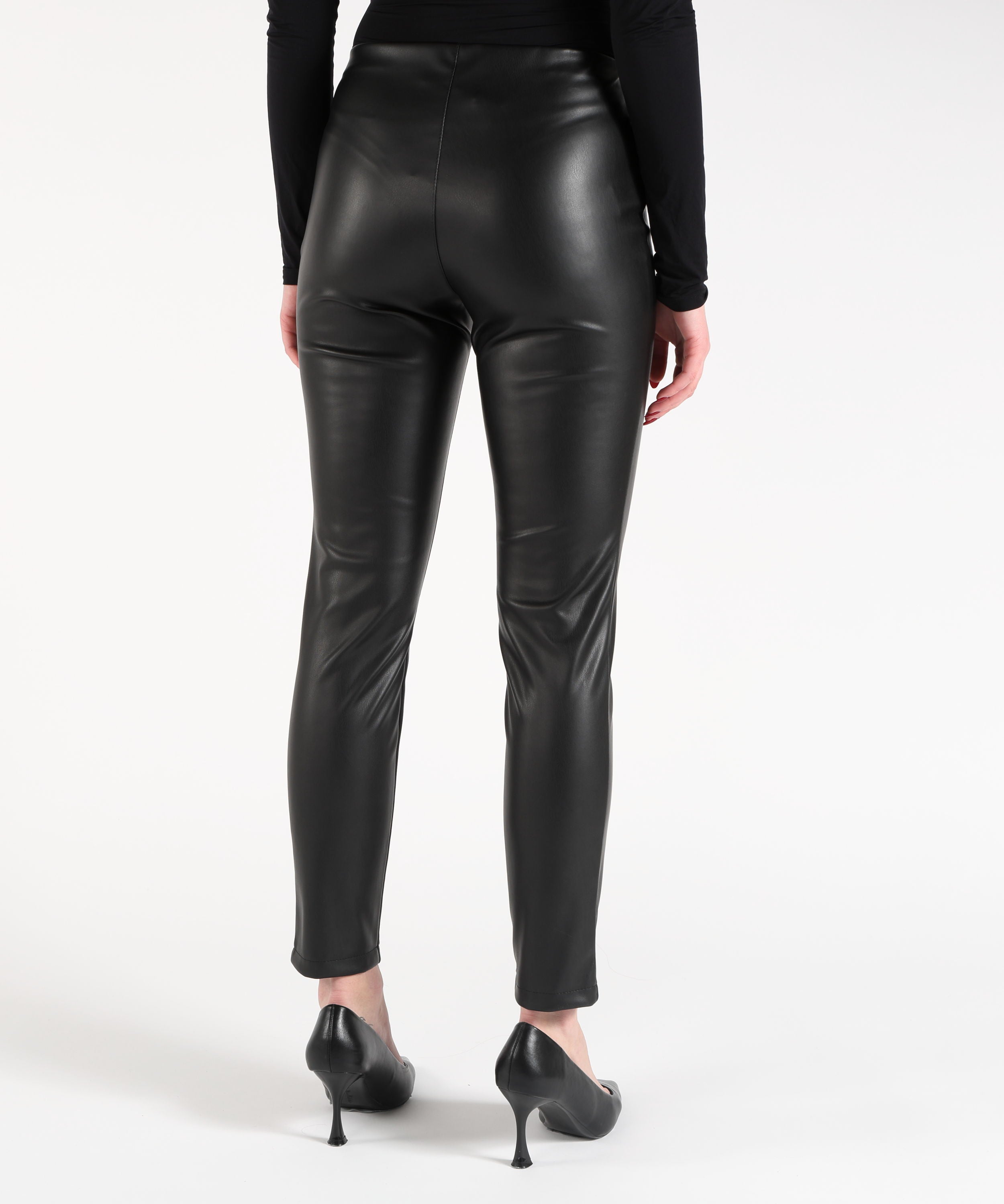 KAOS Pantalone Donna Modello Leggings con Elastico in Vita e Zip Laterale