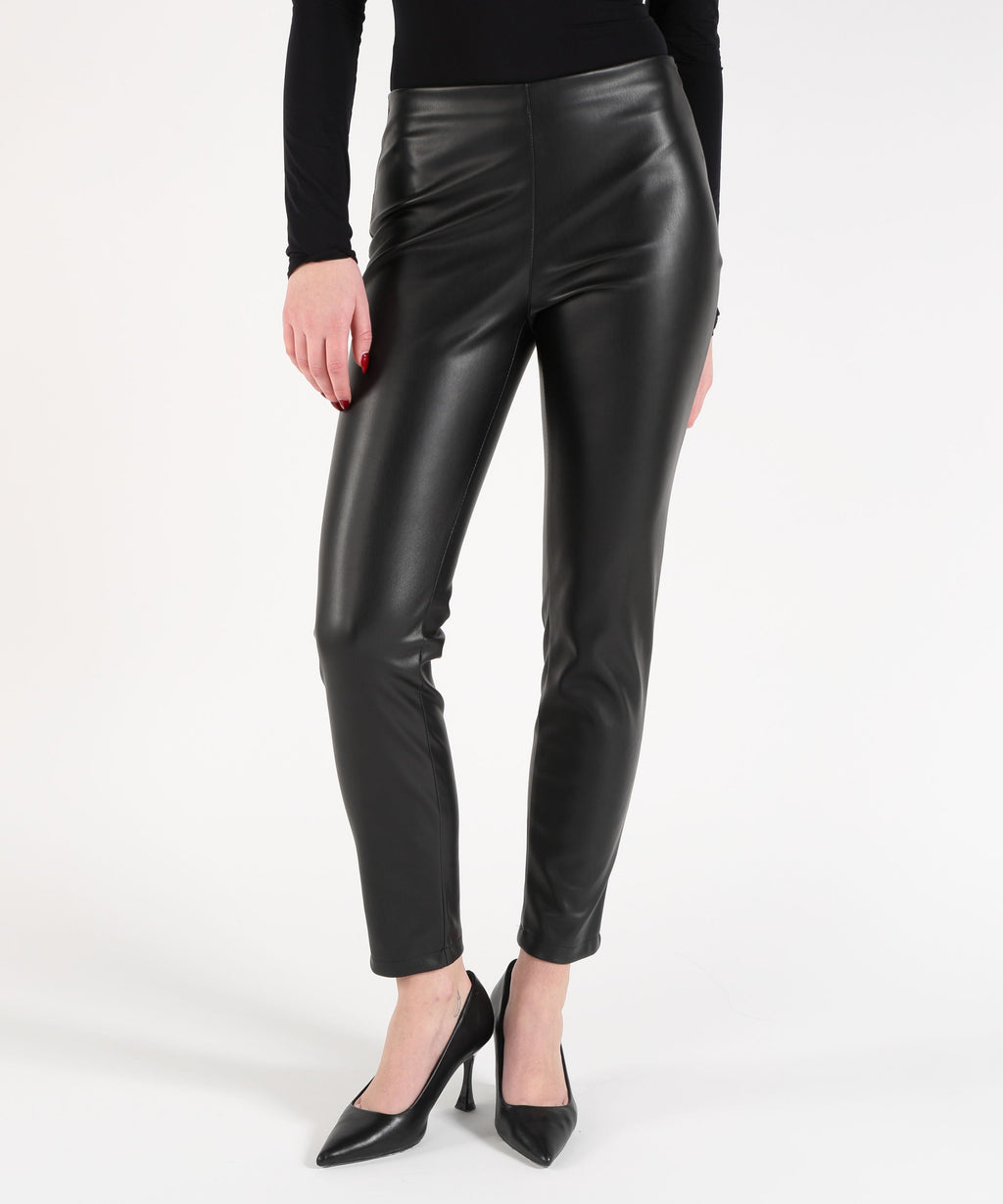 KAOS Pantalone Donna Modello Leggings con Elastico in Vita e Zip Laterale