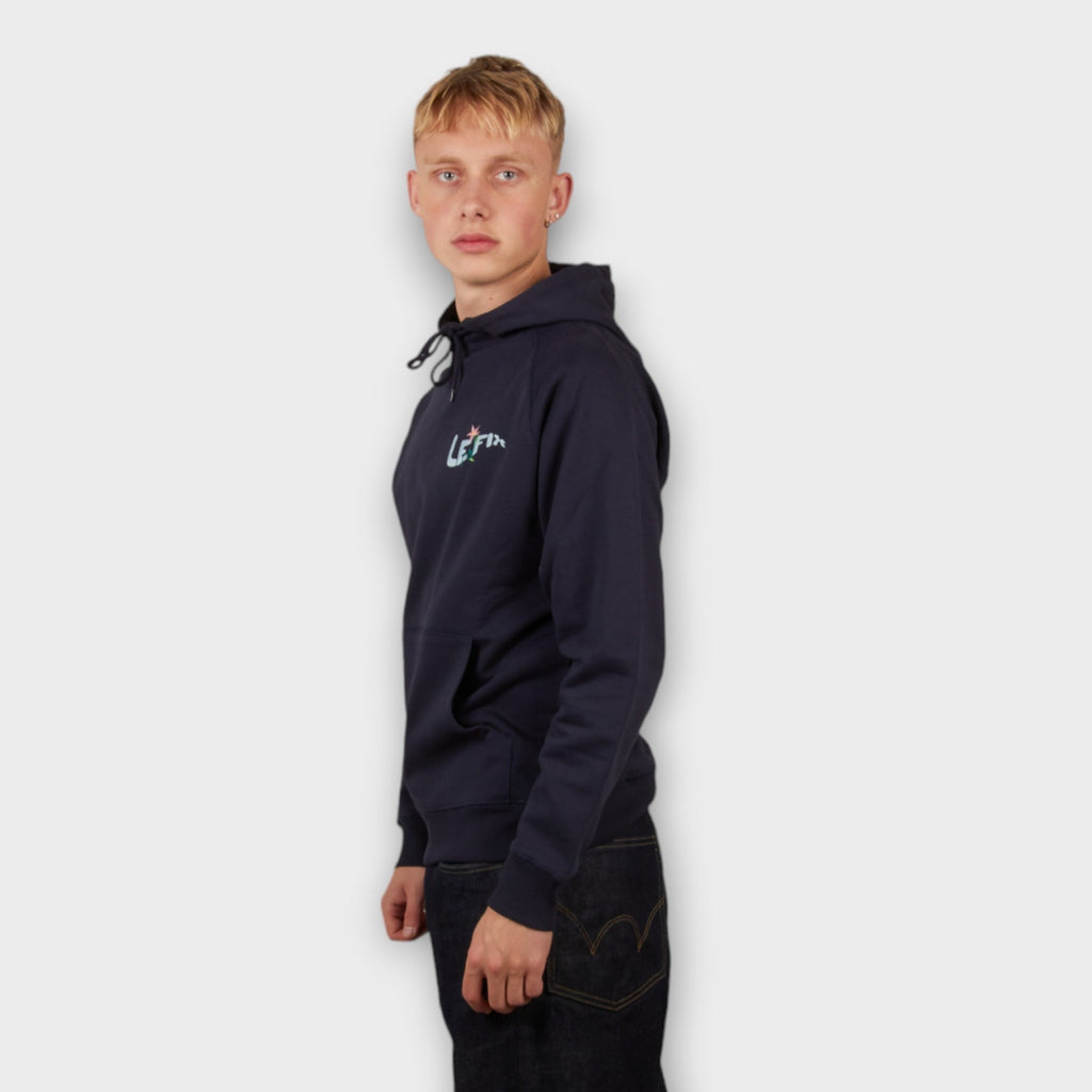 Le Fix Flower Kaj Hoodie I Navy