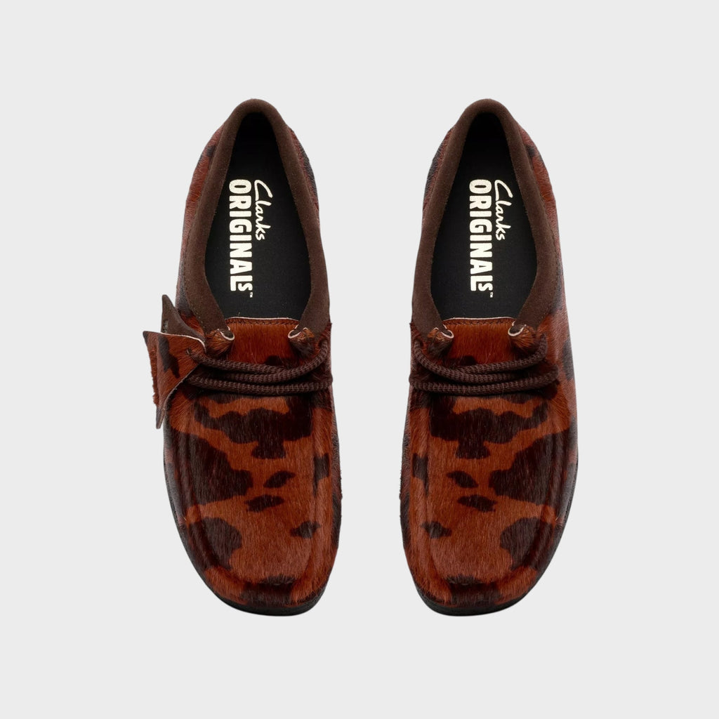 Clarks Wallabee Cow Print I Brown