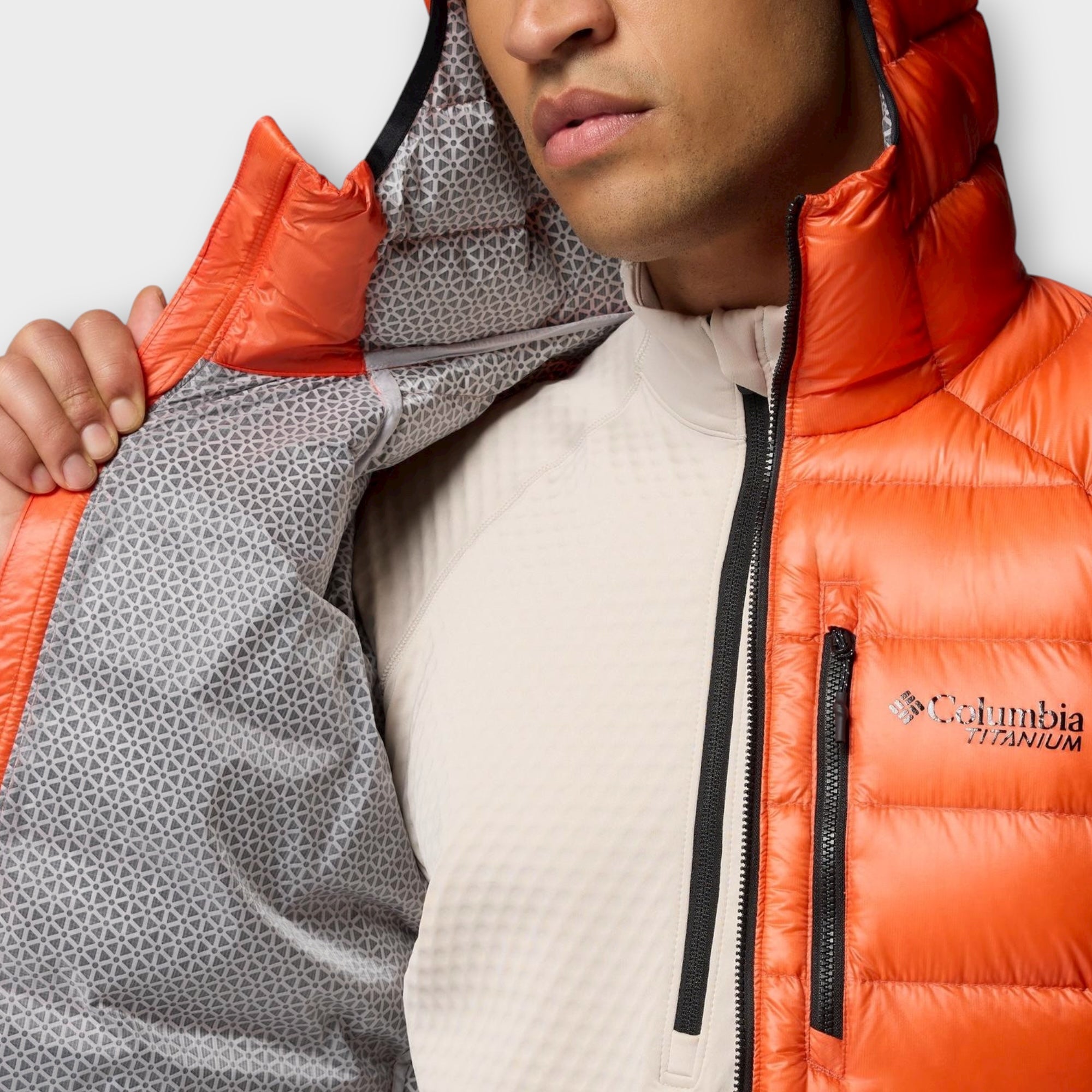 Columbia Arctic Crest™ Down Hooded Jacket I Zing/Orange