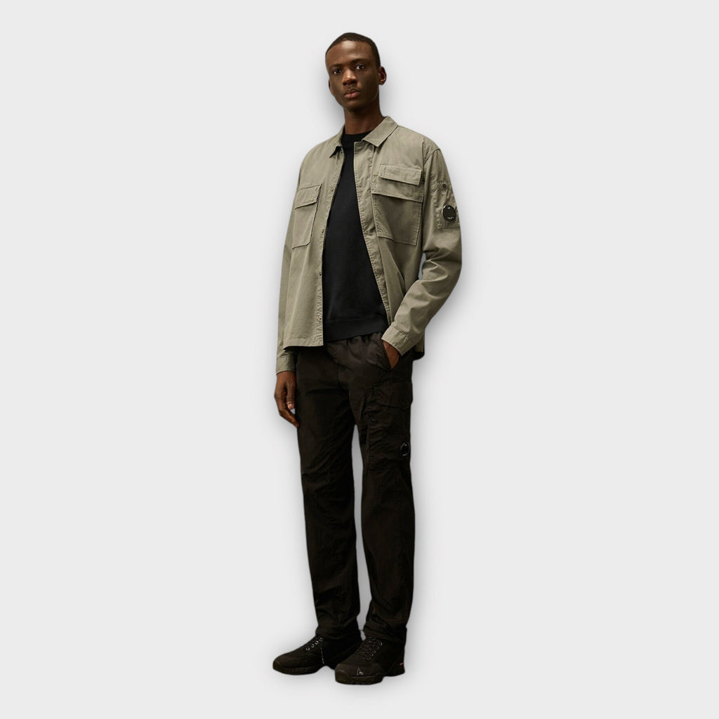 C.P. Company Sea Island Crewneck Lens Strik I 999 Sort