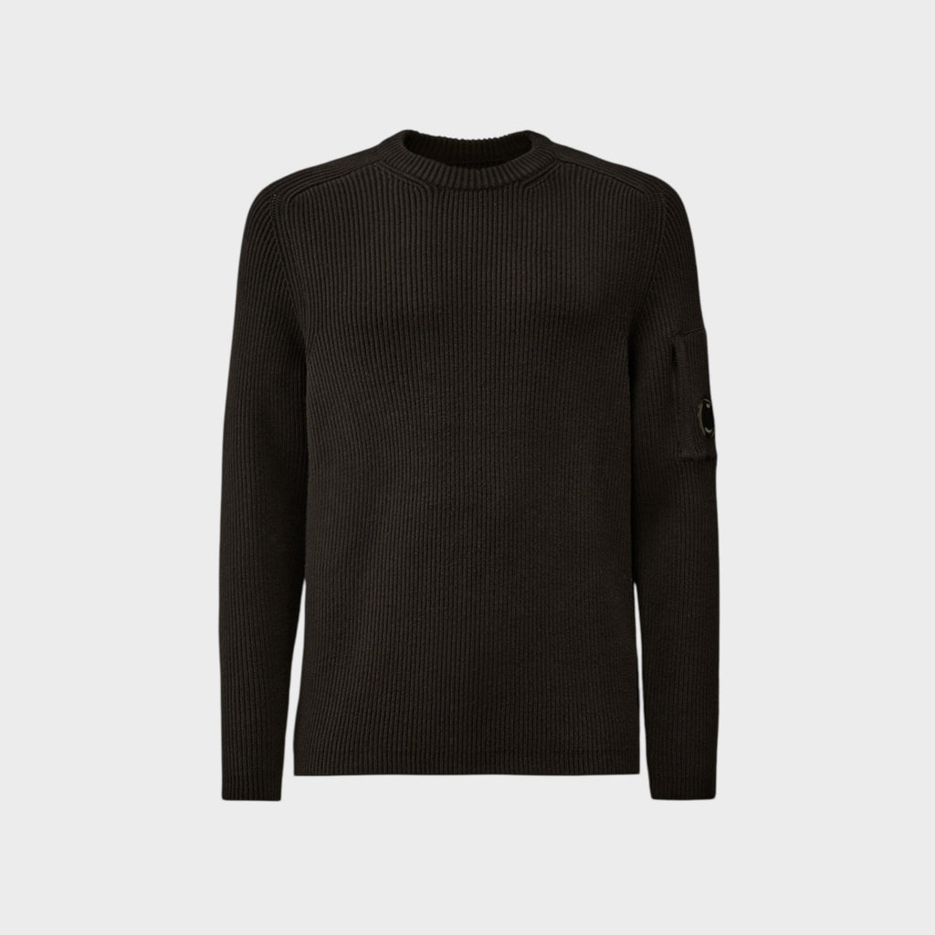 C. P. Company Full Rib Crewneck Lens Sweater I Sort