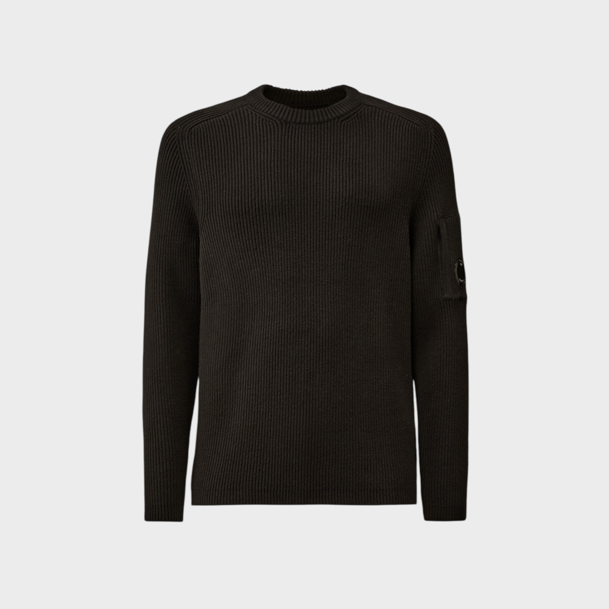 C. P. Company Full Rib Crewneck Lens Sweater I Sort