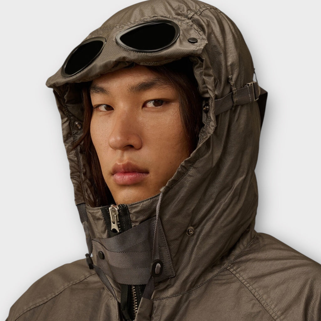 C. P. Company Opal Goggle Down Jacket I Gunmetal/Grey
