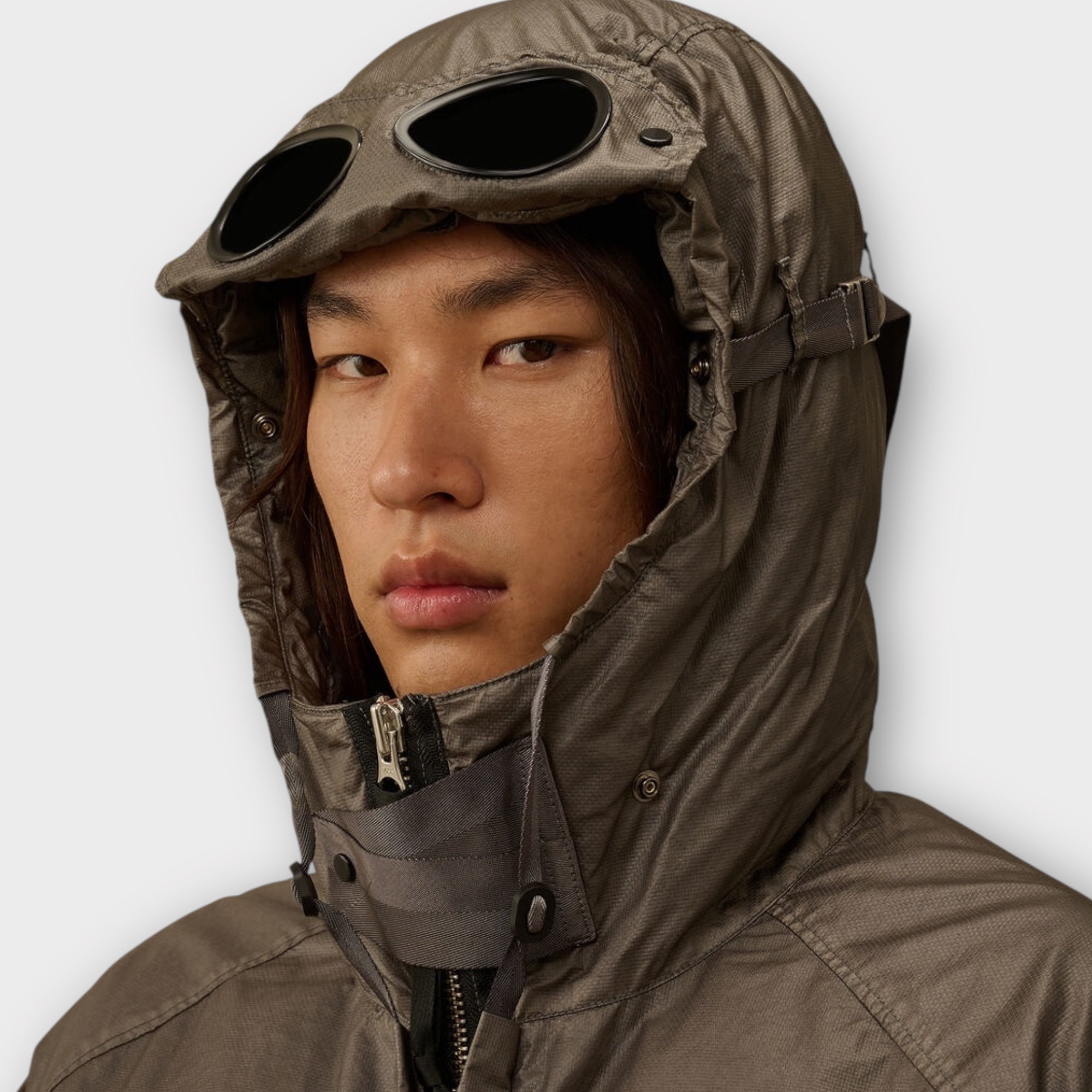 C. P. Company Opal Goggle Down Jacket I Gunmetal/Grey