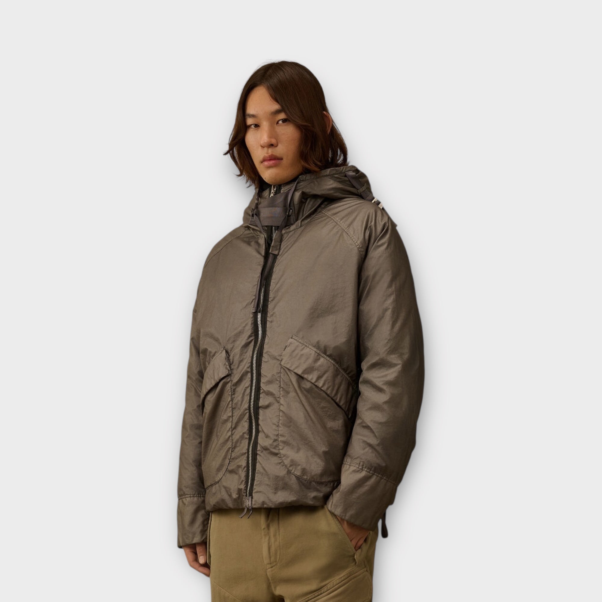 C. P. Company Opal Goggle Down Jacket I Gunmetal/Grey