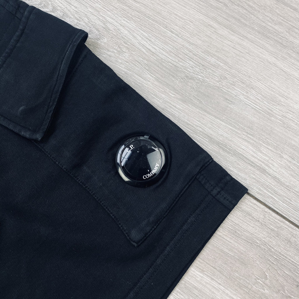 CP Company Jersey Shorts - Black -Usfansport
