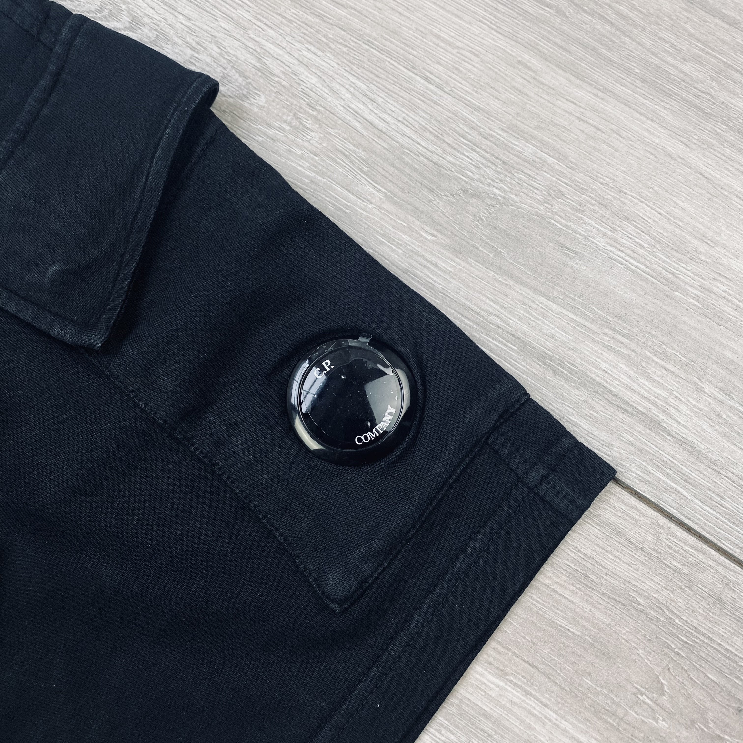 CP Company Jersey Shorts - Black -Usfansport