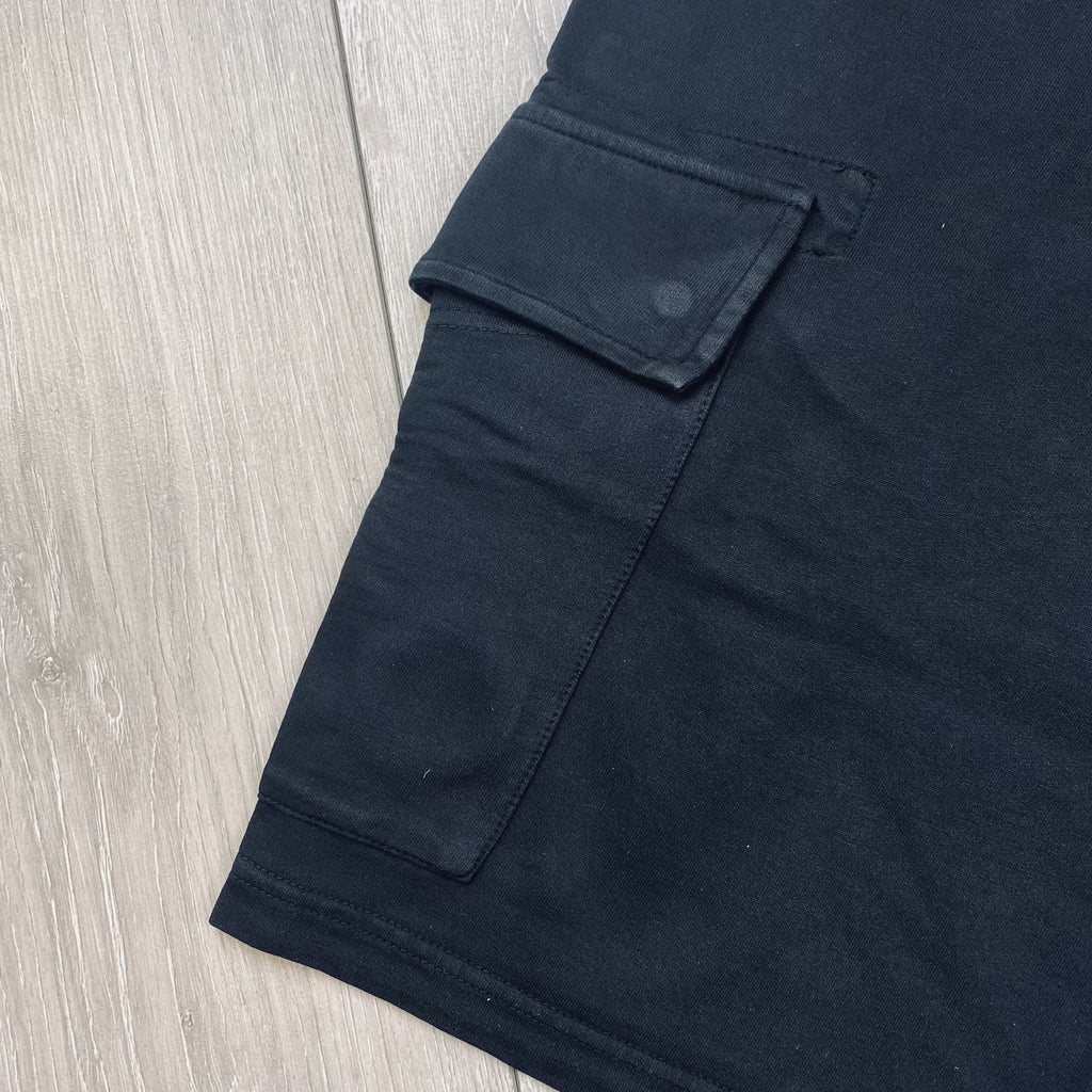 CP Company Jersey Shorts - Black -Usfansport