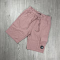 CP Company Jersey Shorts - Misty Rose -Usfansport