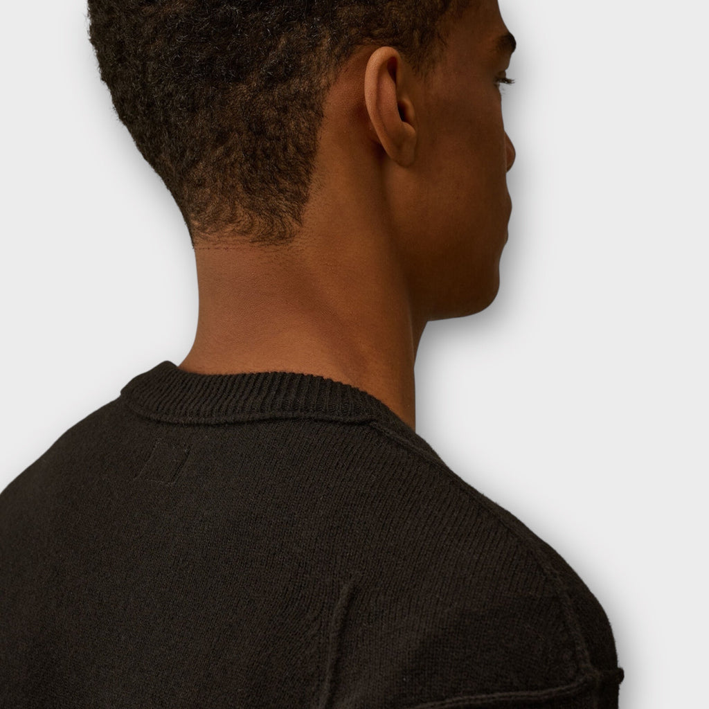 C.P. Company Lambswool GRS Lens Crewneck I Sort
