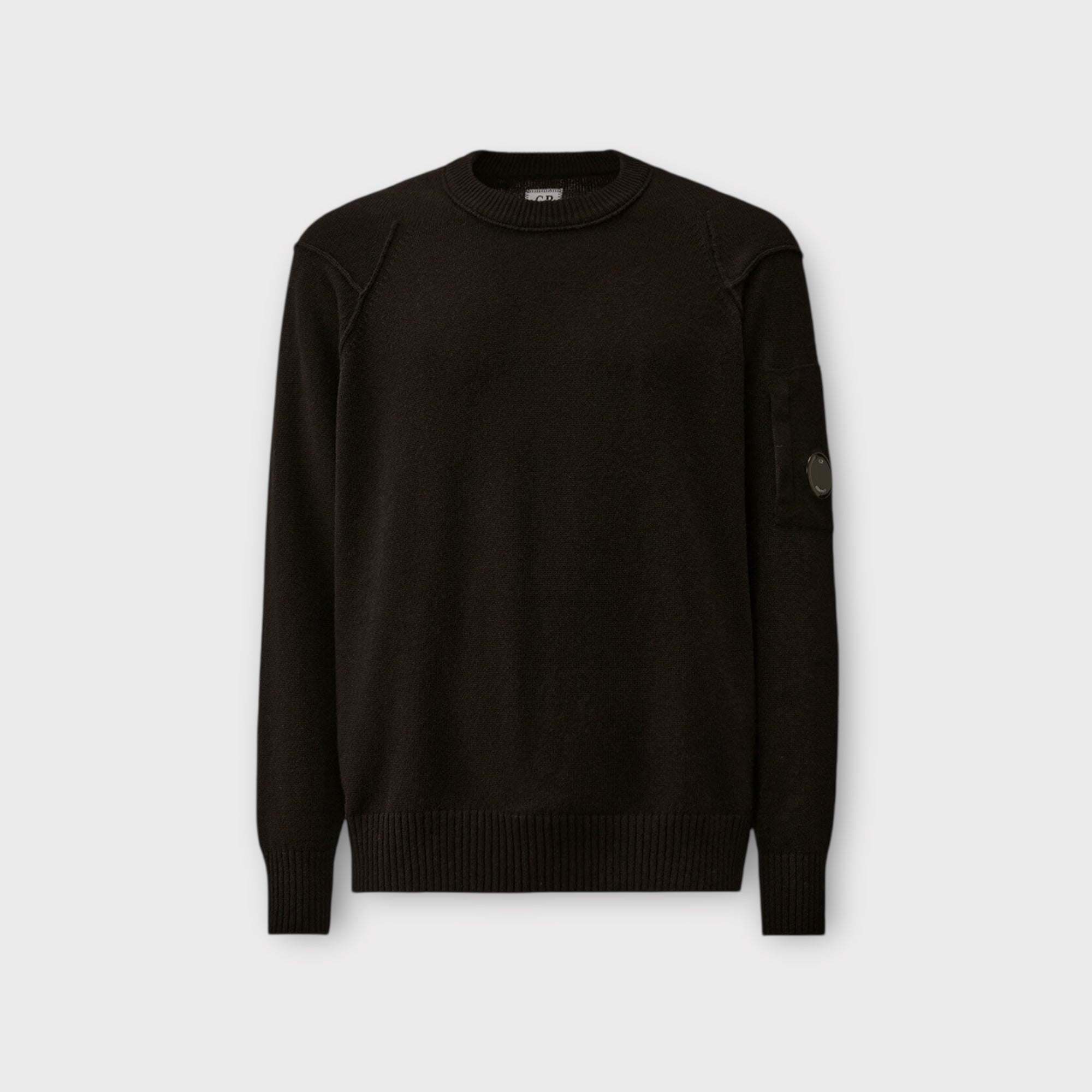 C.P. Company Lambswool GRS Lens Crewneck I Sort
