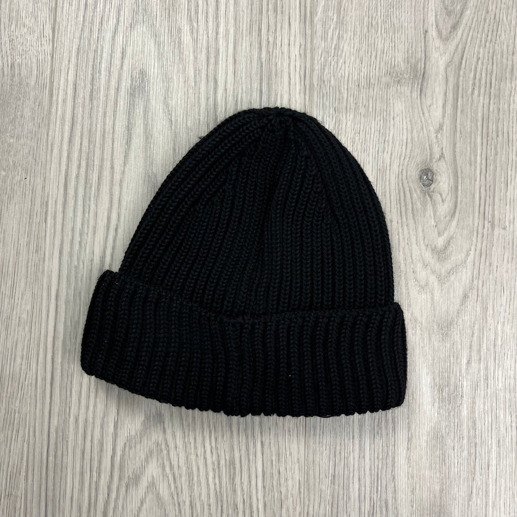 CP Company Lens Beanie - Black -Usfansport