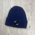 CP Company Lens Beanie - Estate Blue -Usfansport
