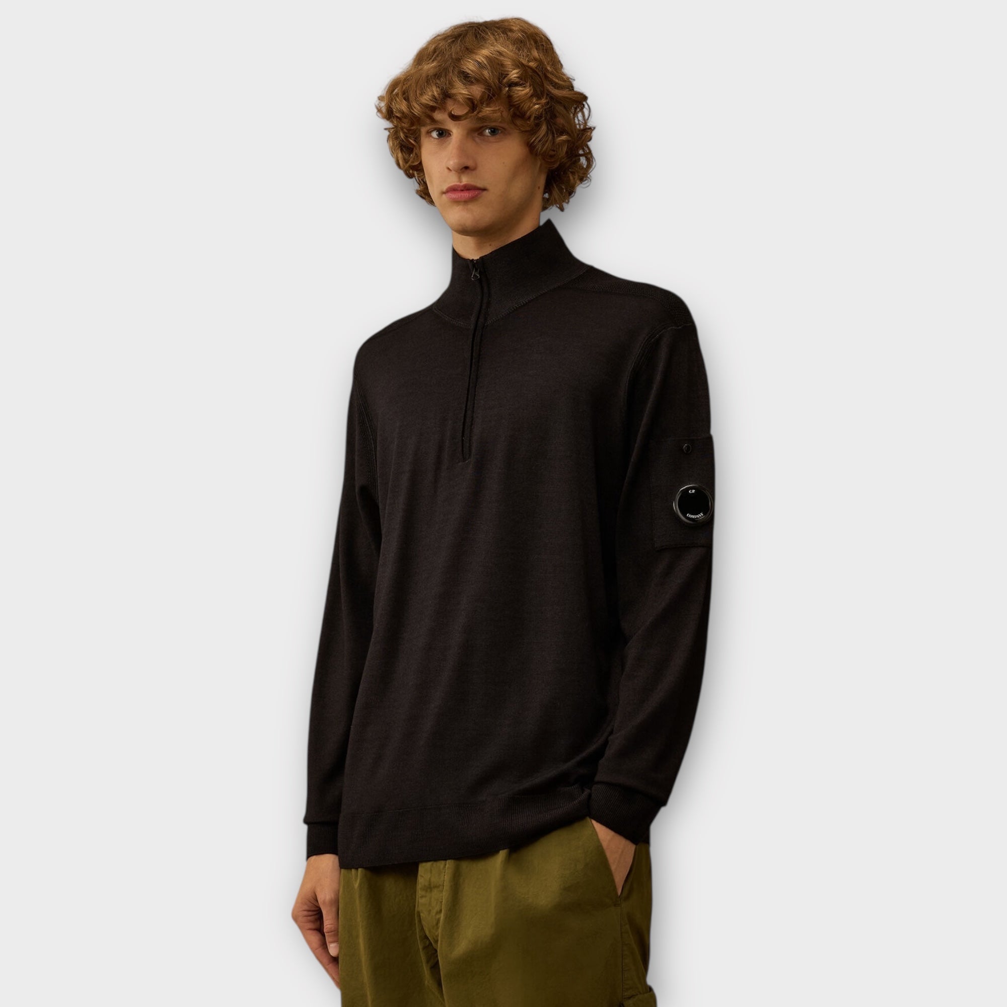 C.P. Company Merino Wool Halfzip I Total eclipse/Blue