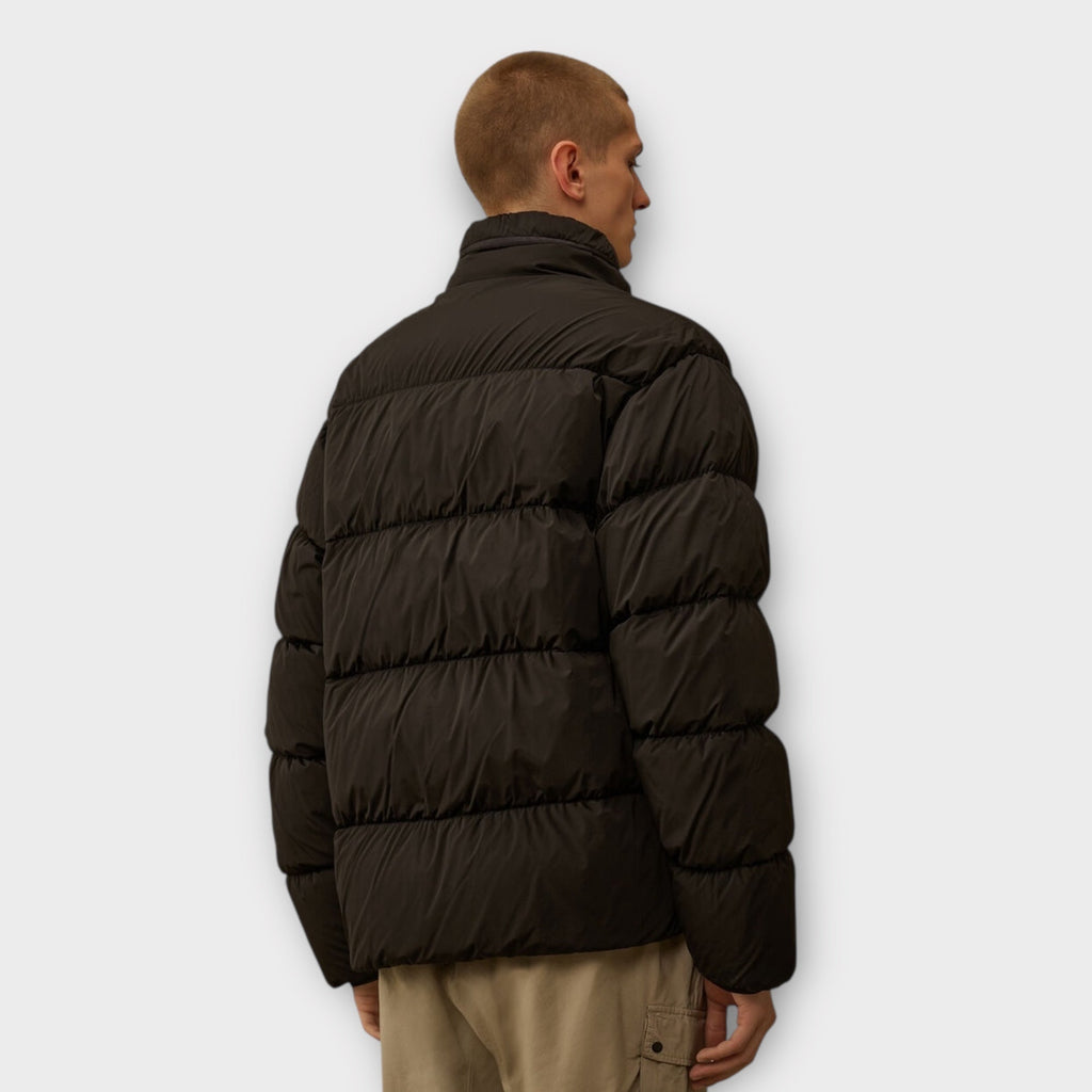 C. P. Company Nycra-R Hooded Down Jakke I Sort