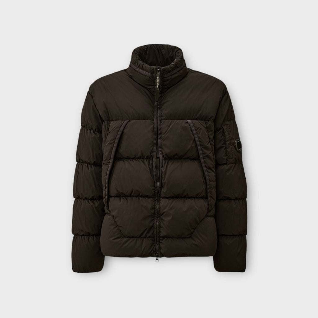 C. P. Company Nycra-R Hooded Down Jakke I Sort
