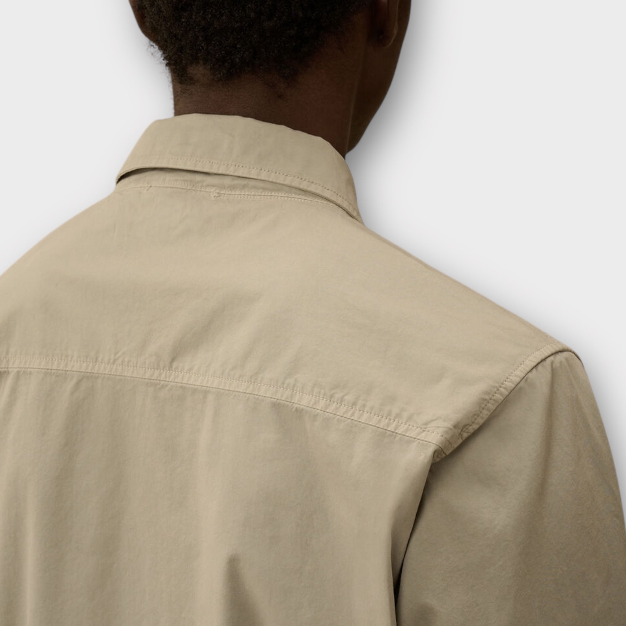 C.P. Company Organic Gabardine Zip Overshirt I Grey