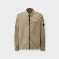 C.P. Company Organic Gabardine Zip Overshirt I Grey