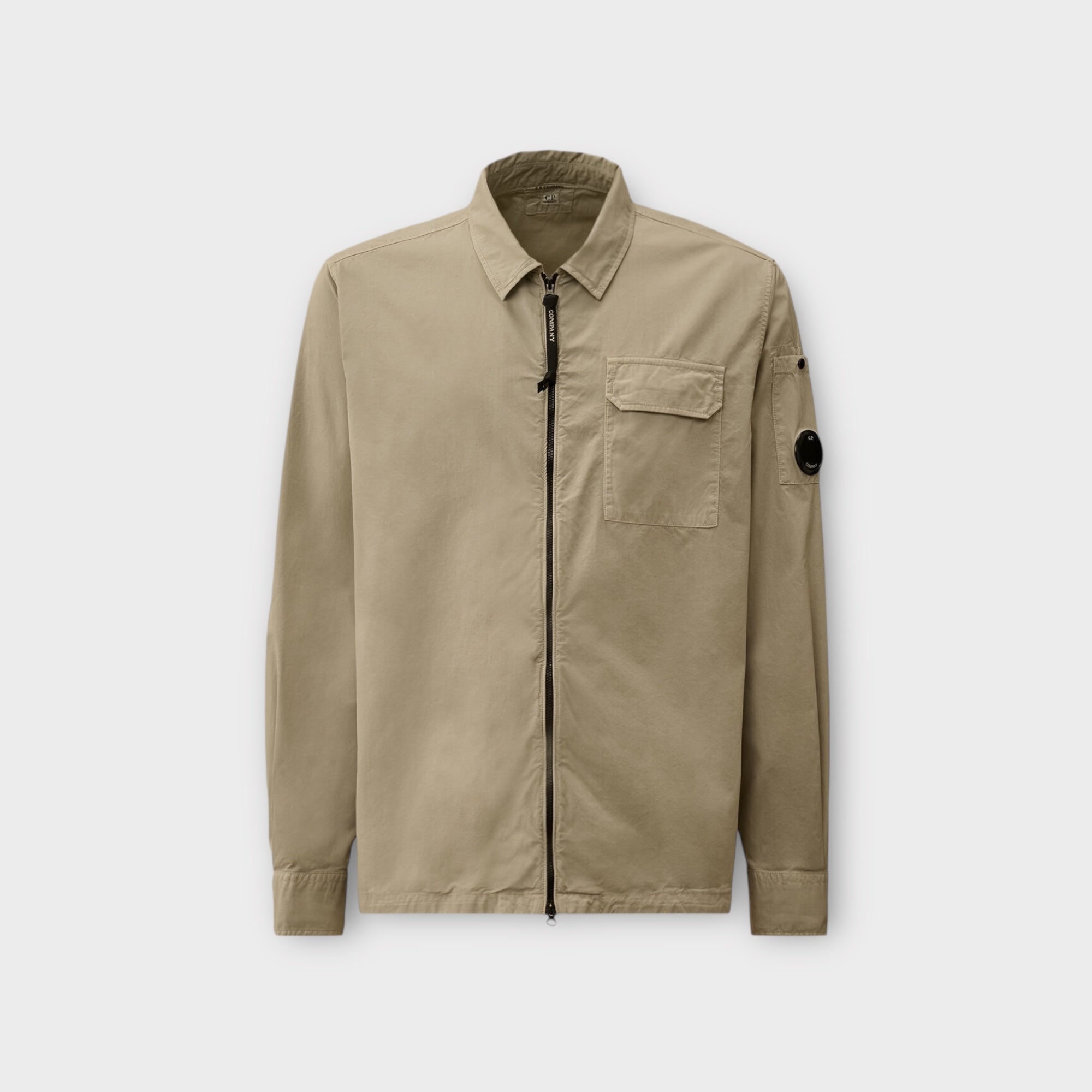 C.P. Company Organic Gabardine Zip Overshirt I Grey