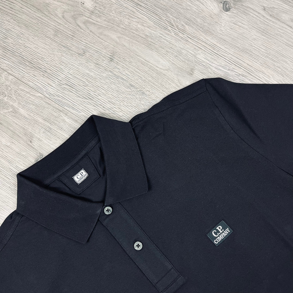 CP Company Piquet Polo Shirt - Black -Usfansport