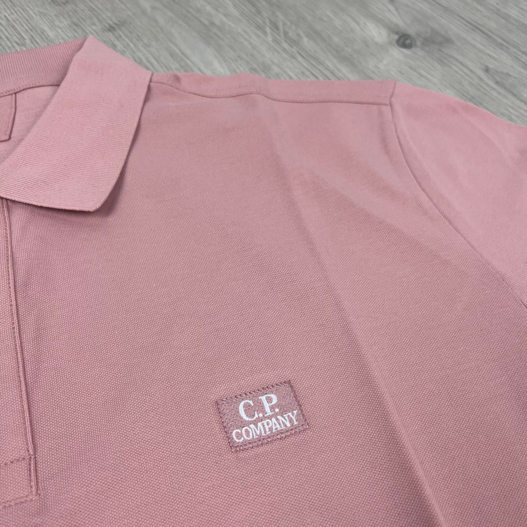 CP Company Piquet Polo Shirt - Misty Rose -Usfansport