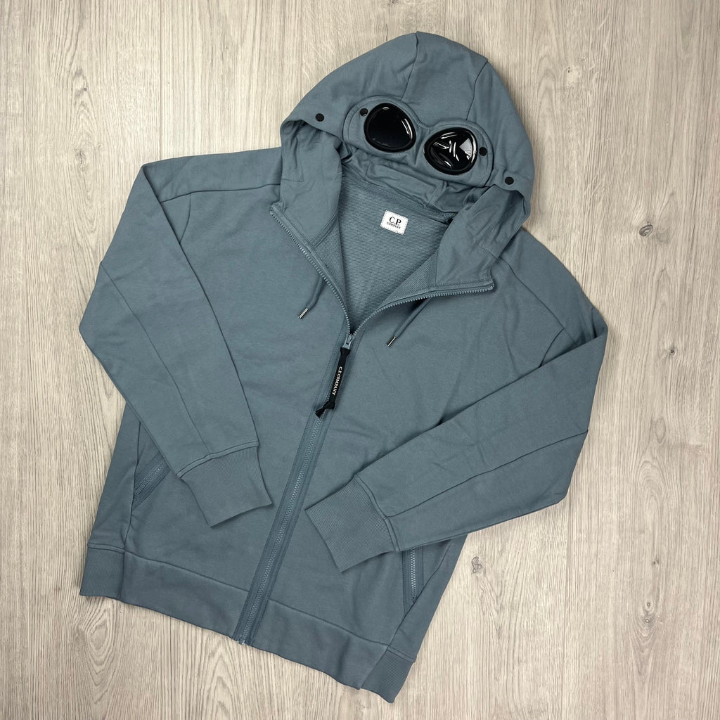 CP Company Raised Fleece Goggle Hoodie - Stormy -Usfansport