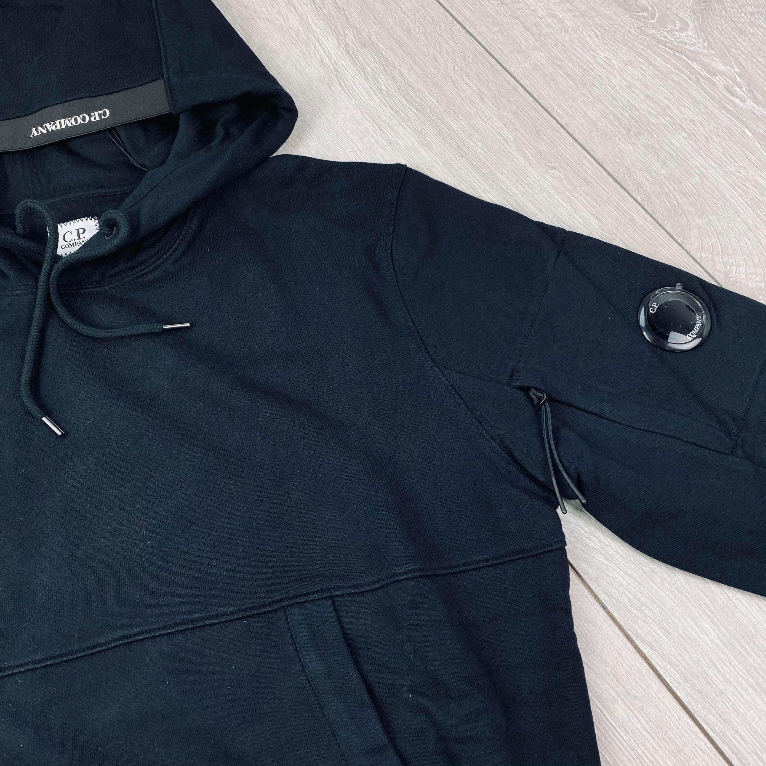 CP Company Raised Fleece Hoodie - Black -Usfansport